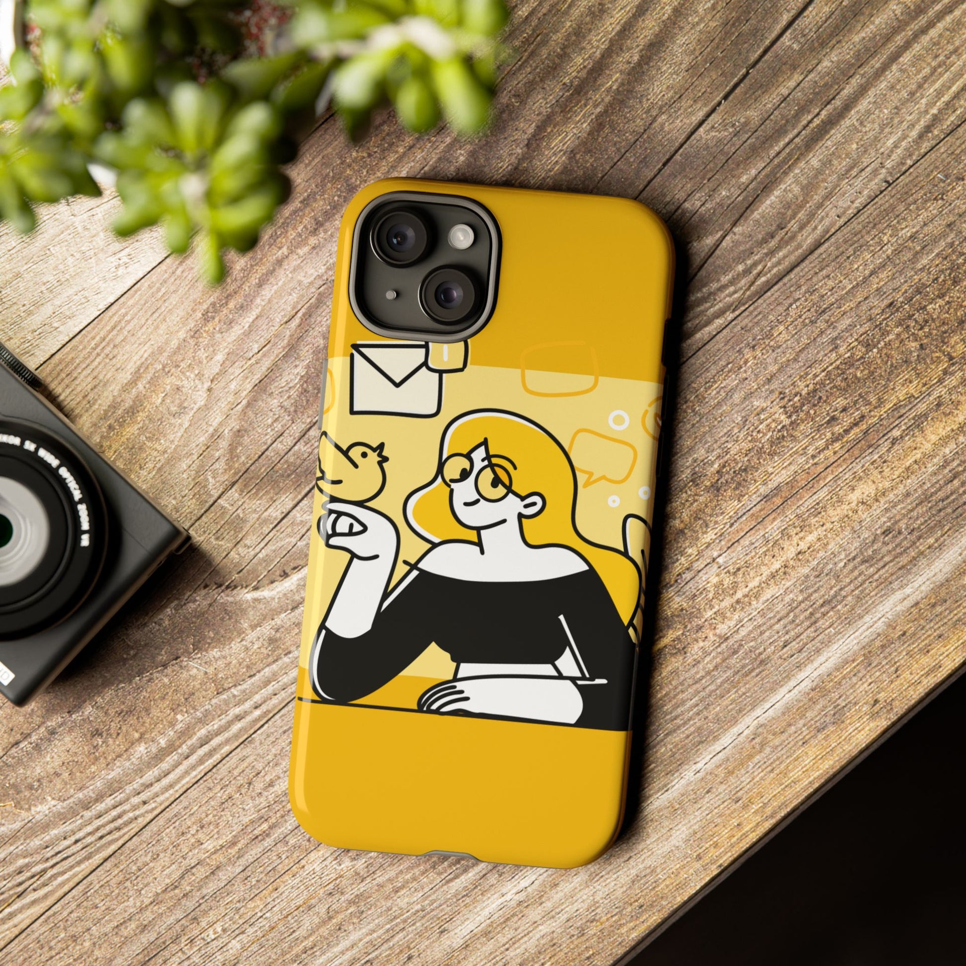 Chic Phone Case with Playful Design, Smartphone Cover, Unique Gift, Trendy Accessory, Eco-Friendly Case