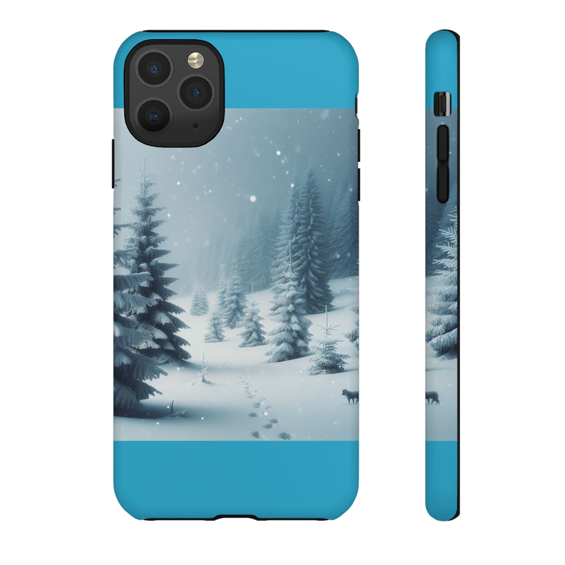 Winter Forest Phone Case, Tough Cases for iPhone, Snowy Landscape Design, Nature Lover Gift, Holiday Accessories