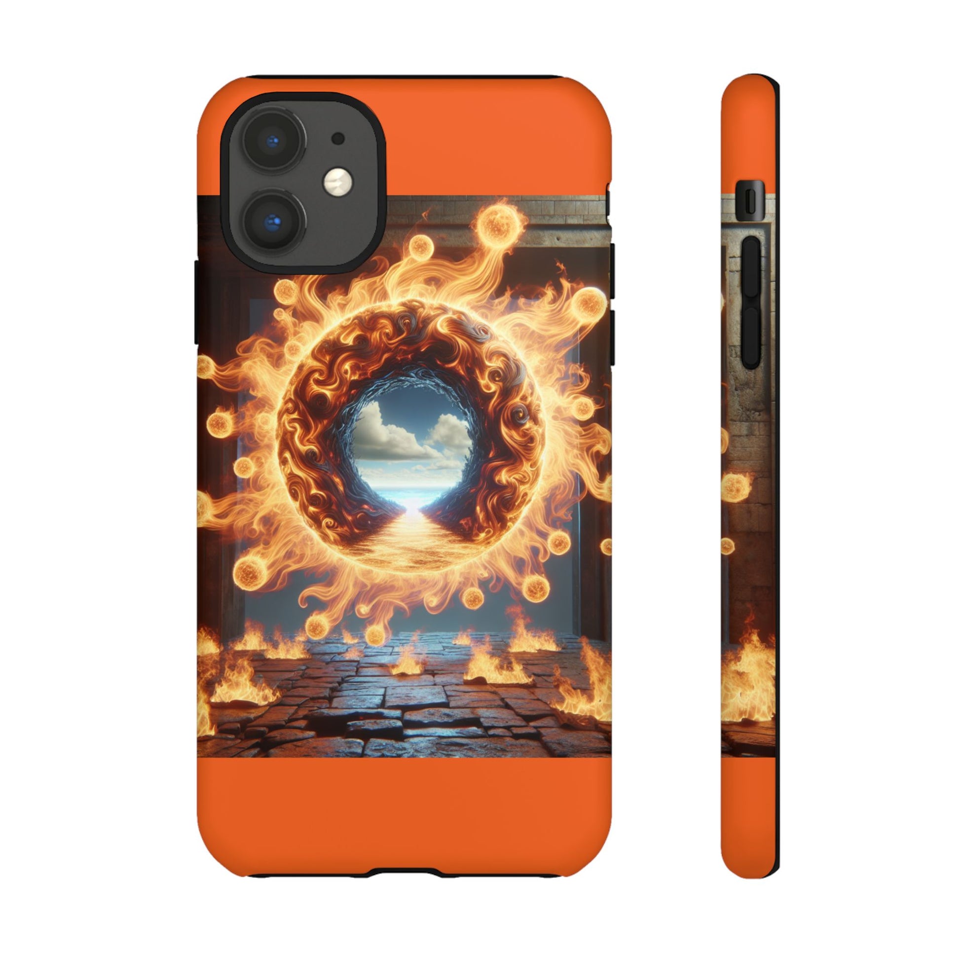 Vibrant Phone Case, Tough Cases for Gamers, Fire Element Phone Cover, Unique Protector, Game Lover Gifts