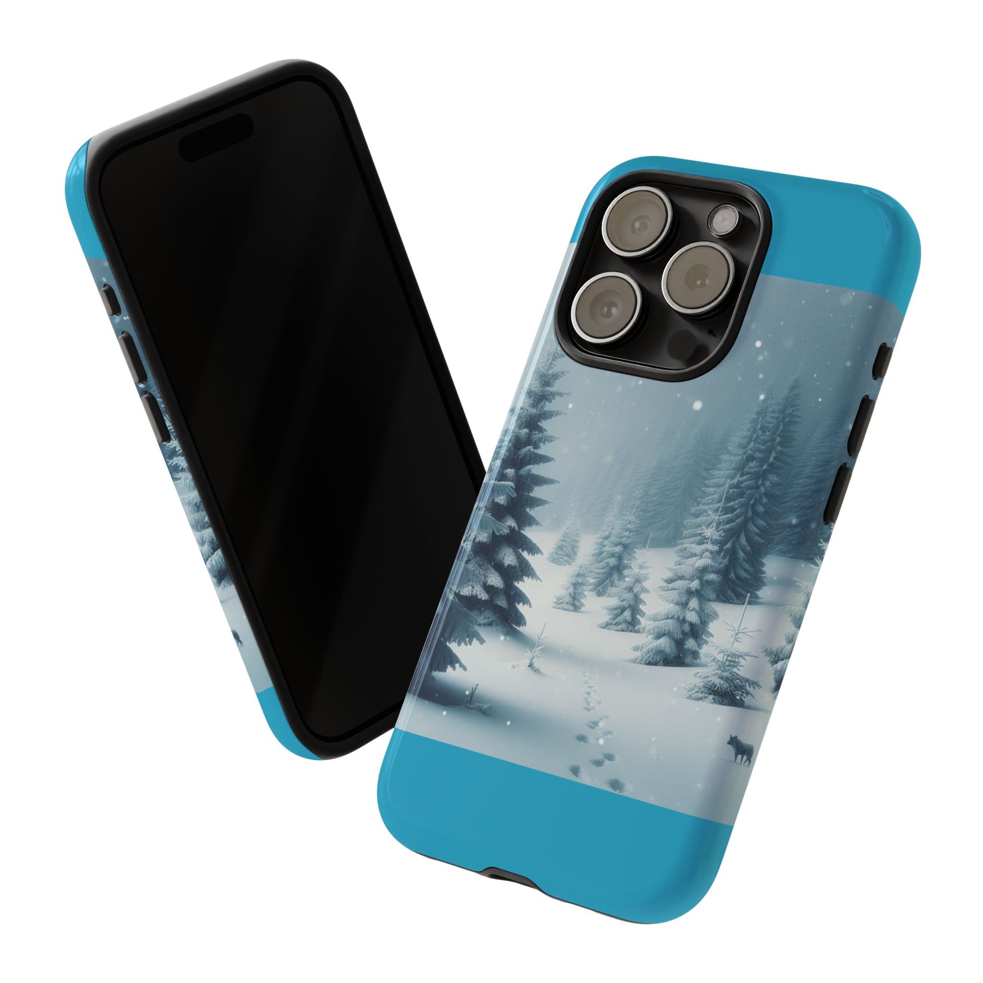 Winter Forest Phone Case, Tough Cases for iPhone, Snowy Landscape Design, Nature Lover Gift, Holiday Accessories