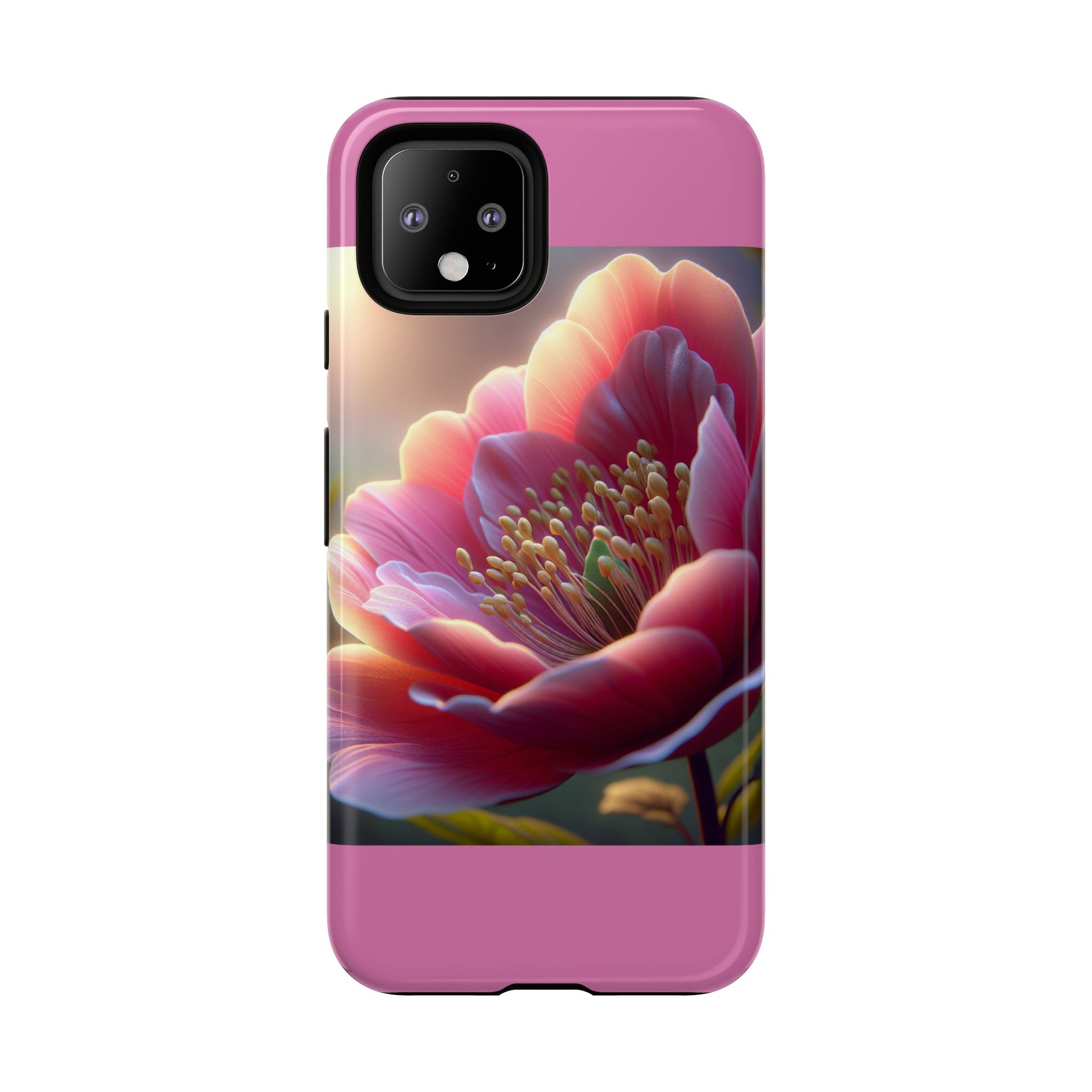 Pink Floral Phone Case, Tough Cases, Floral Design, Phone Accessory Gift, Nature Inspired, Trendy Tech Case