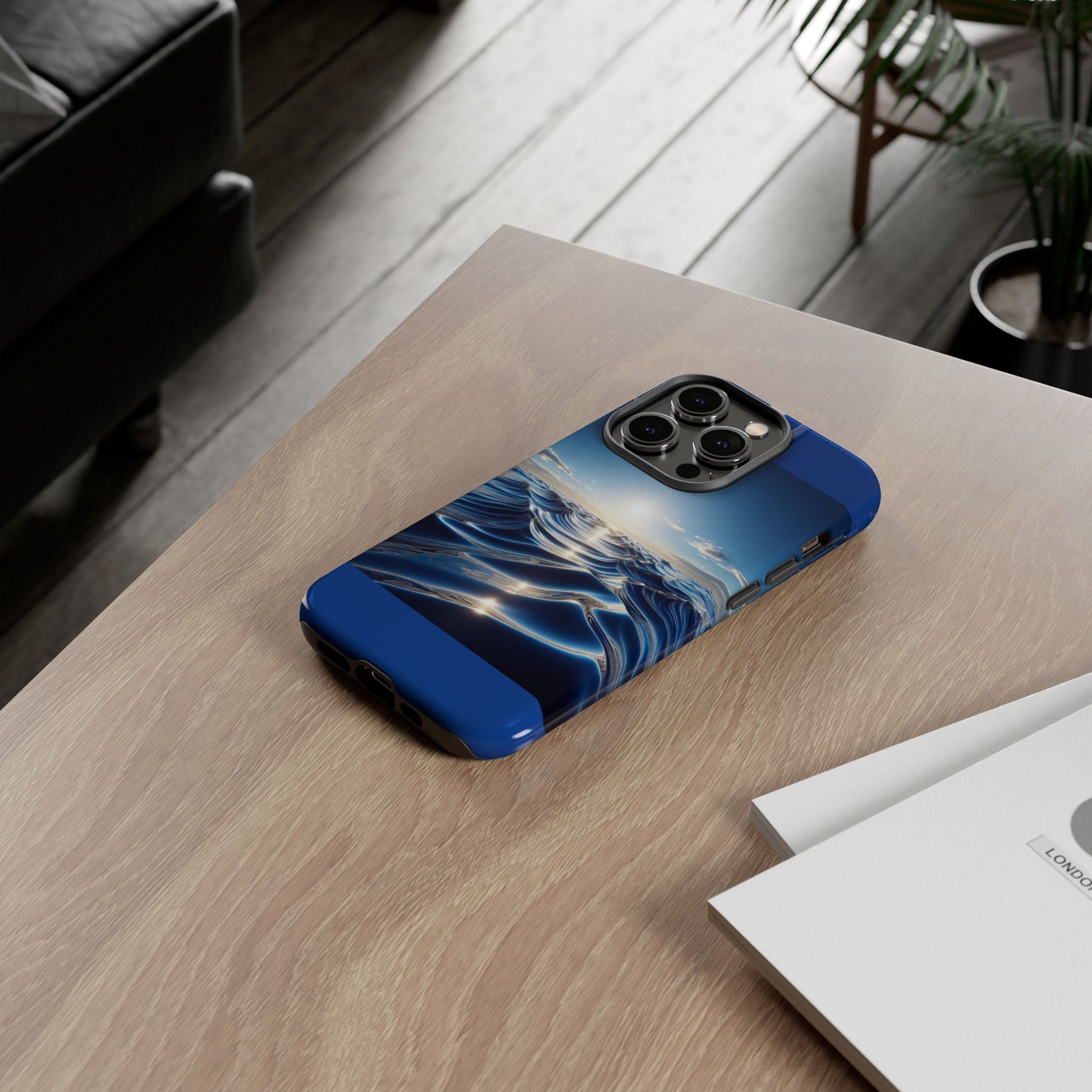 Ocean Wave Phone Case, Tough Phone Cover, Stylish Cell Case, Gift for Beach Lovers, Customizable Phone Accessory