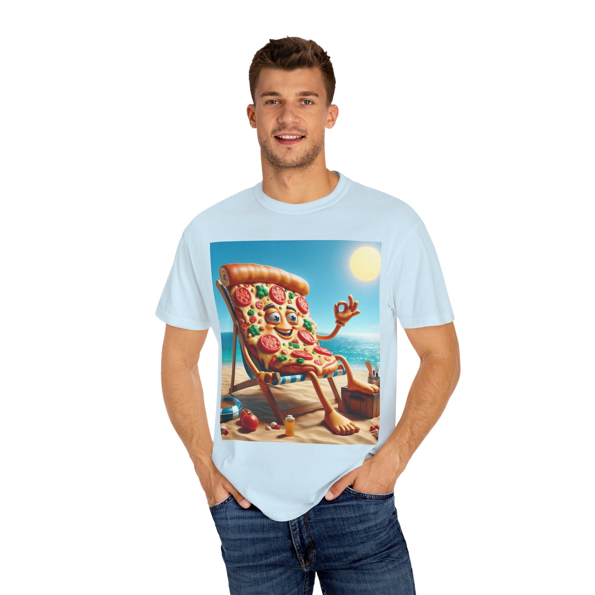 Pizza Beach Vibes T-Shirt - Perfect for Summer BBQs, Fun Beach Days, Pizza Lovers, Casual Wear, Vacation Style