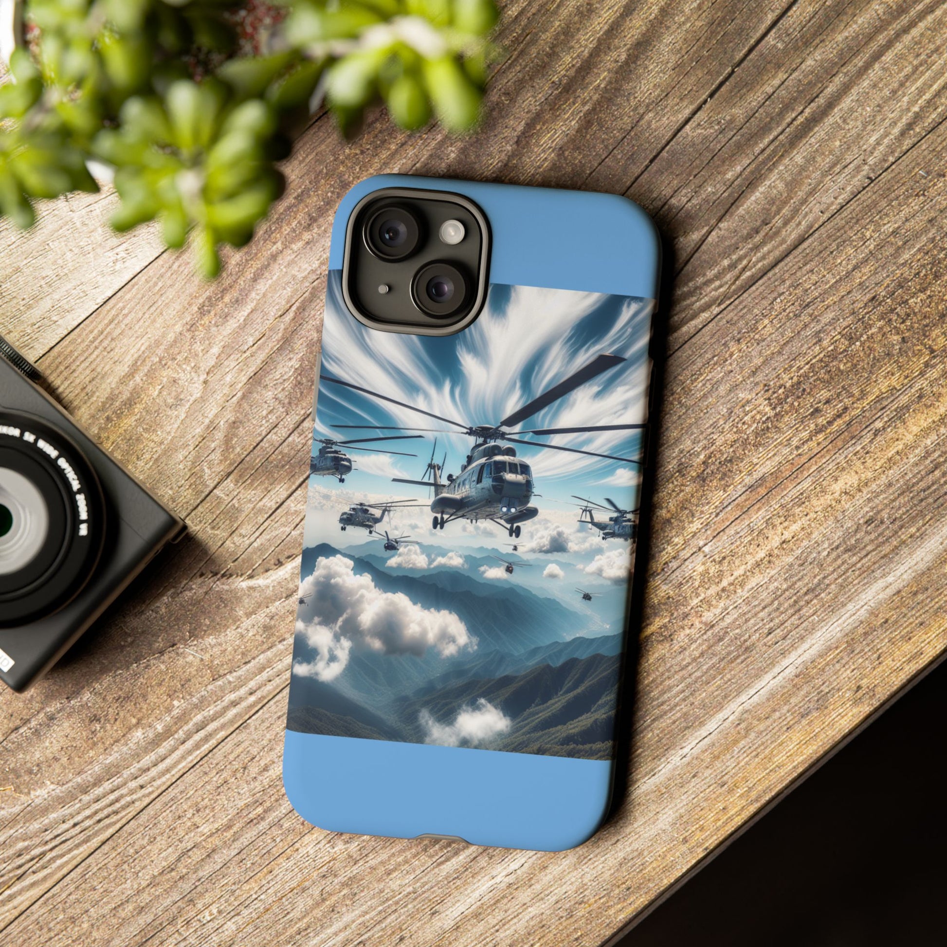 Tough Cases - Helicopter Design Phone Case, Military Style Cover, Unique Gift for Aviation Lovers, Durable Phone Protector, Hobbyist [...]