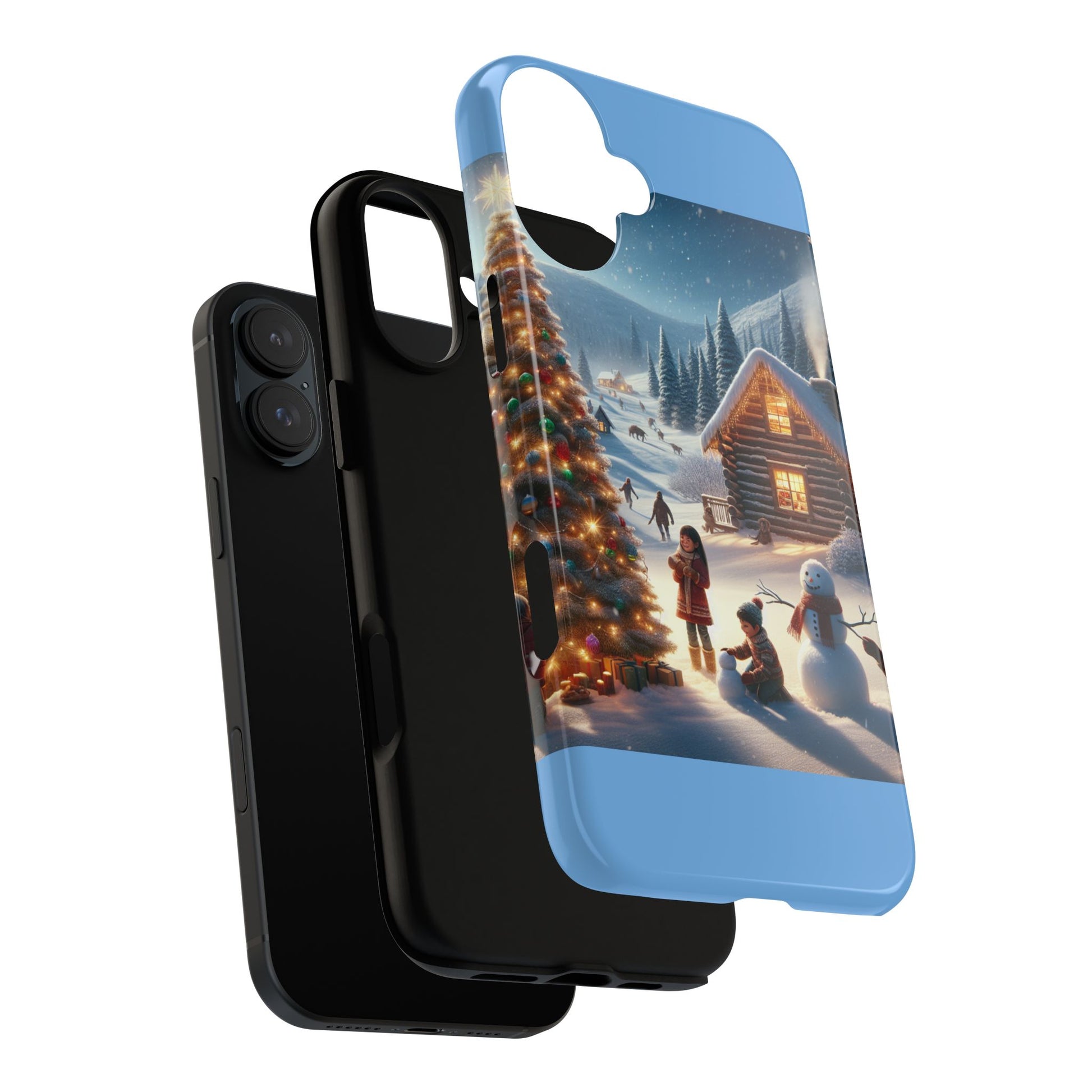 Winter Wonderland Phone Case, Holiday Gift for Him/Her, Cute Christmas Phone Cover, Unique Winter Scene Case, Festive Tech Accessories