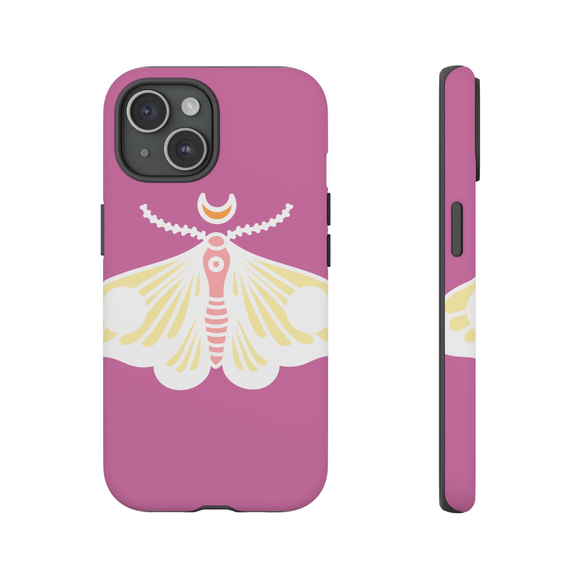 Colorful Moth Phone Case | Tough Cases for iPhone, Unique Gift, Nature Lovers, Boho Style, Trendy Accessories
