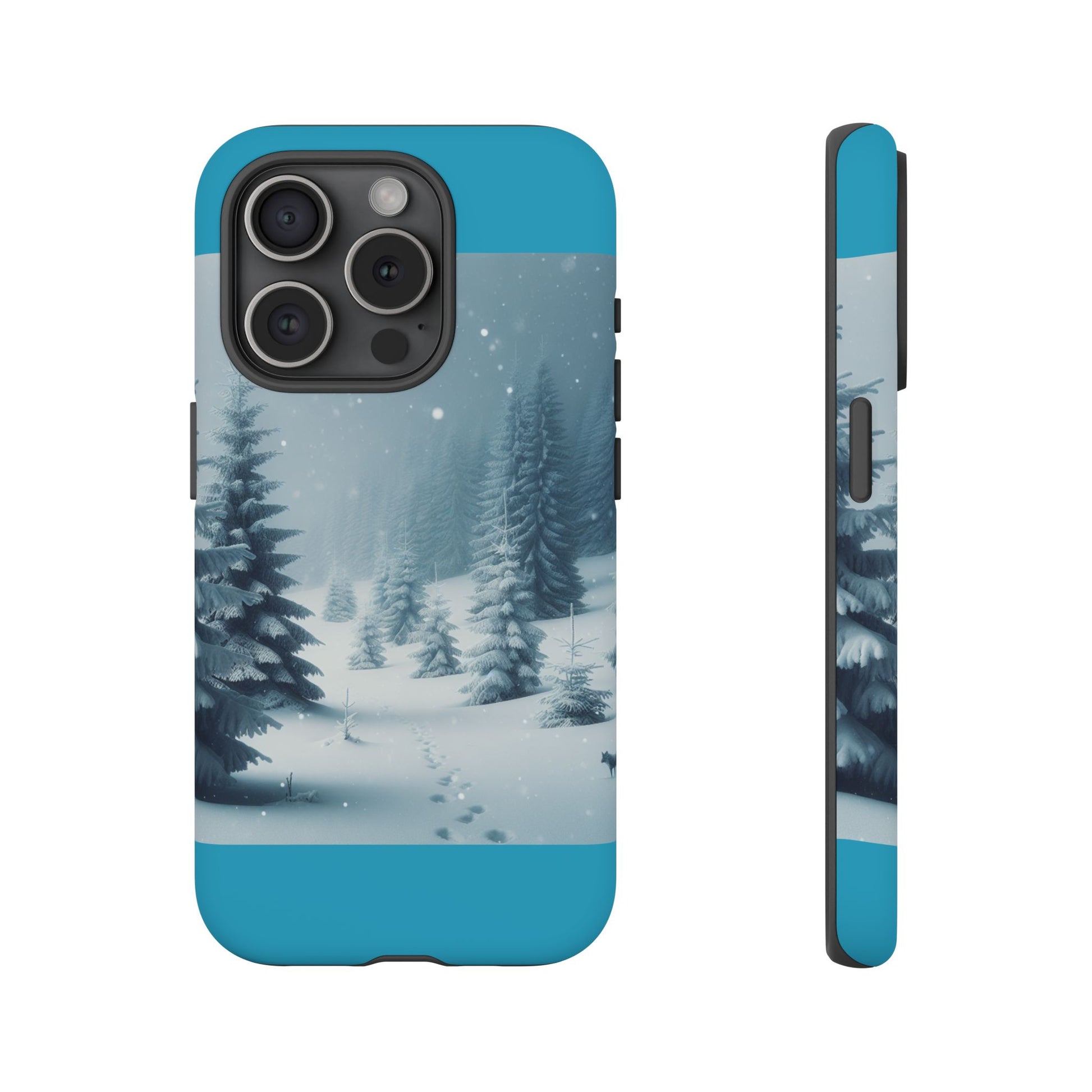Winter Forest Phone Case, Tough Cases for iPhone, Snowy Landscape Design, Nature Lover Gift, Holiday Accessories