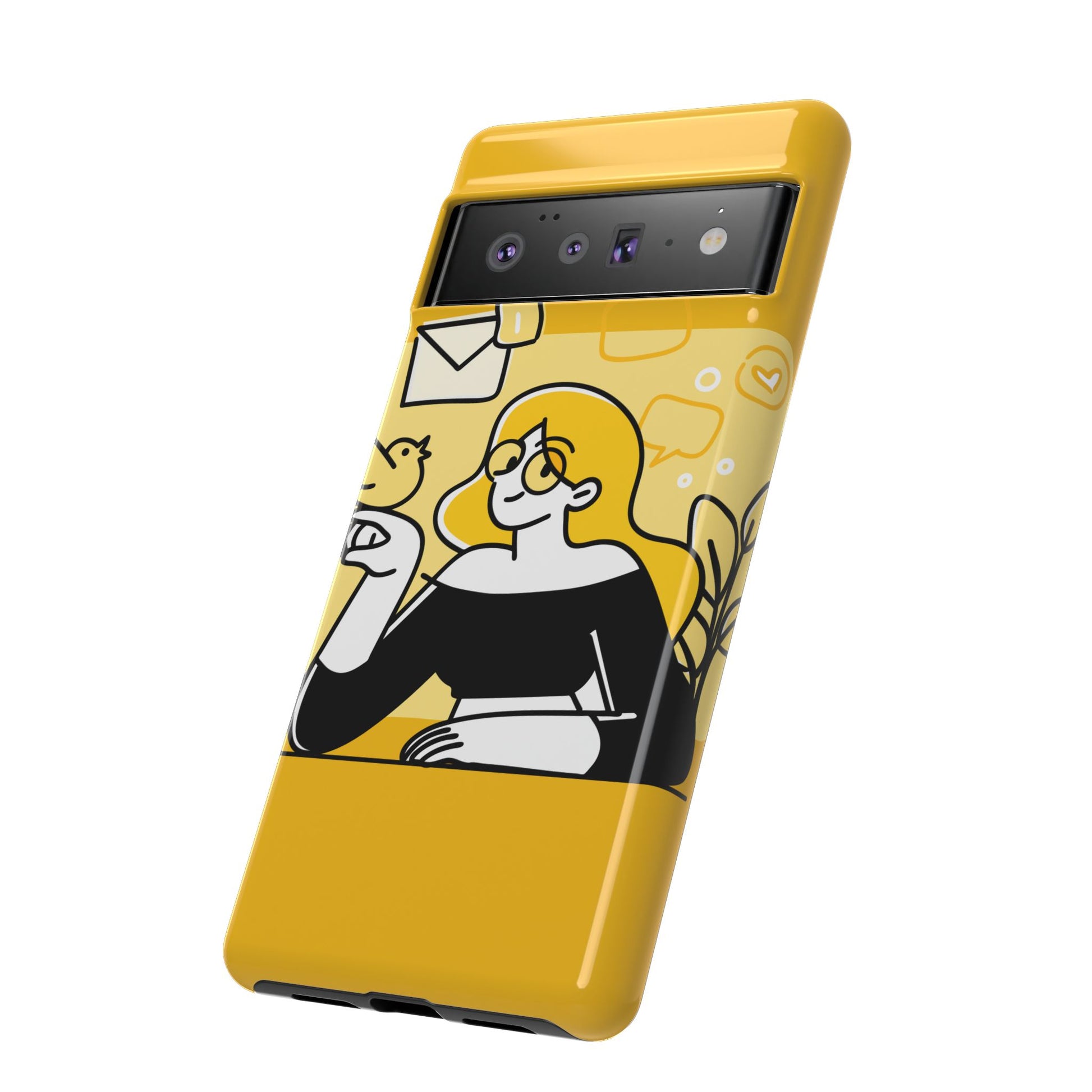 Chic Phone Case with Playful Design, Smartphone Cover, Unique Gift, Trendy Accessory, Eco-Friendly Case
