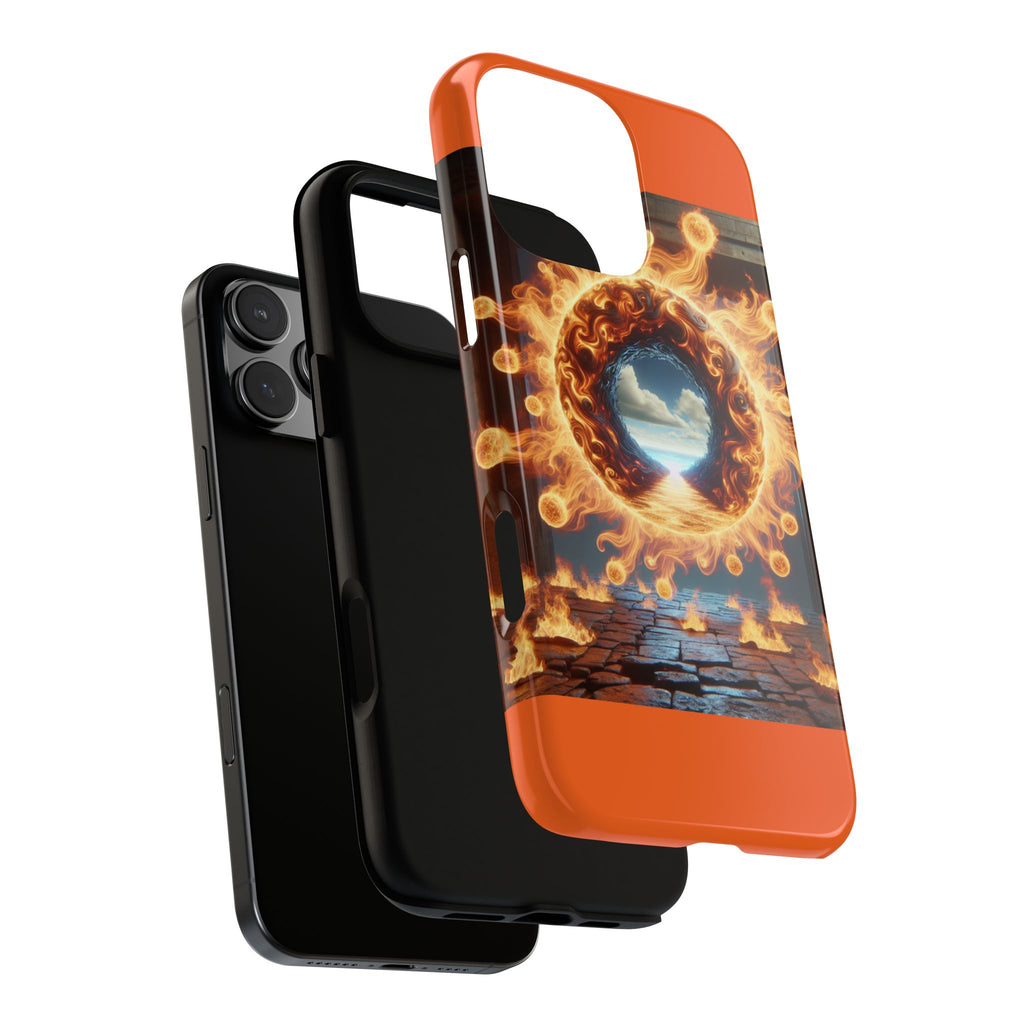 Vibrant Phone Case, Tough Cases for Gamers, Fire Element Phone Cover, Unique Protector, Game Lover Gifts