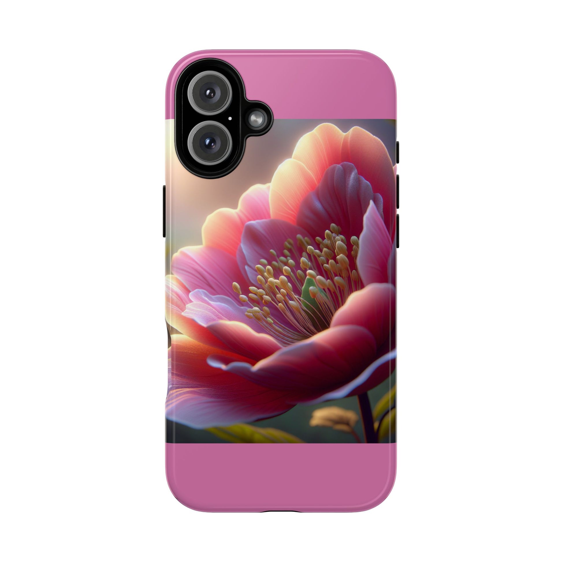 Pink Floral Phone Case, Tough Cases, Floral Design, Phone Accessory Gift, Nature Inspired, Trendy Tech Case