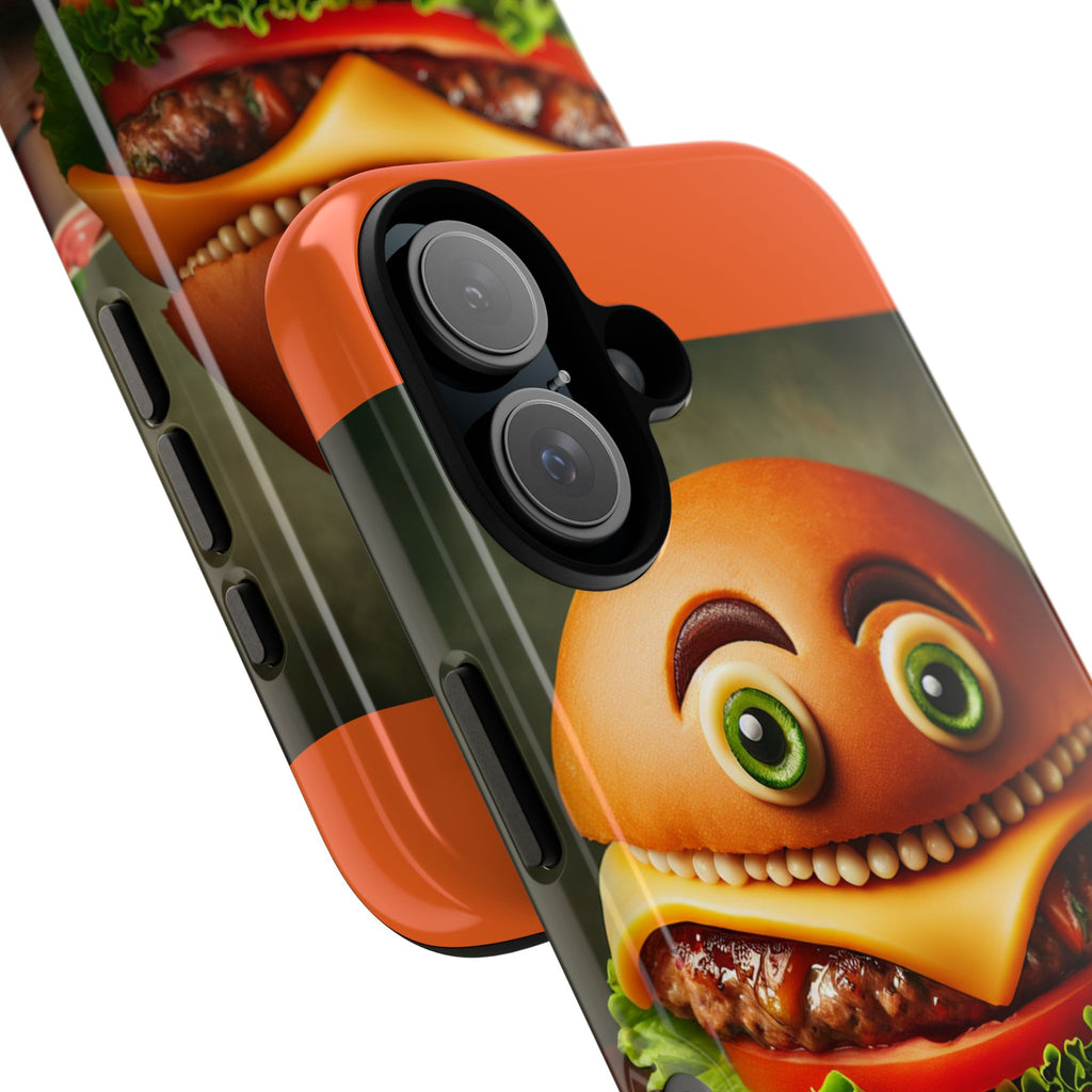 Funny Hamburger iPhone Case, Cute Fast Food Phone Cover, Quirky Foodie Gift, Unique Burger Design, Fun Phone Accessories, Holiday Gift Idea