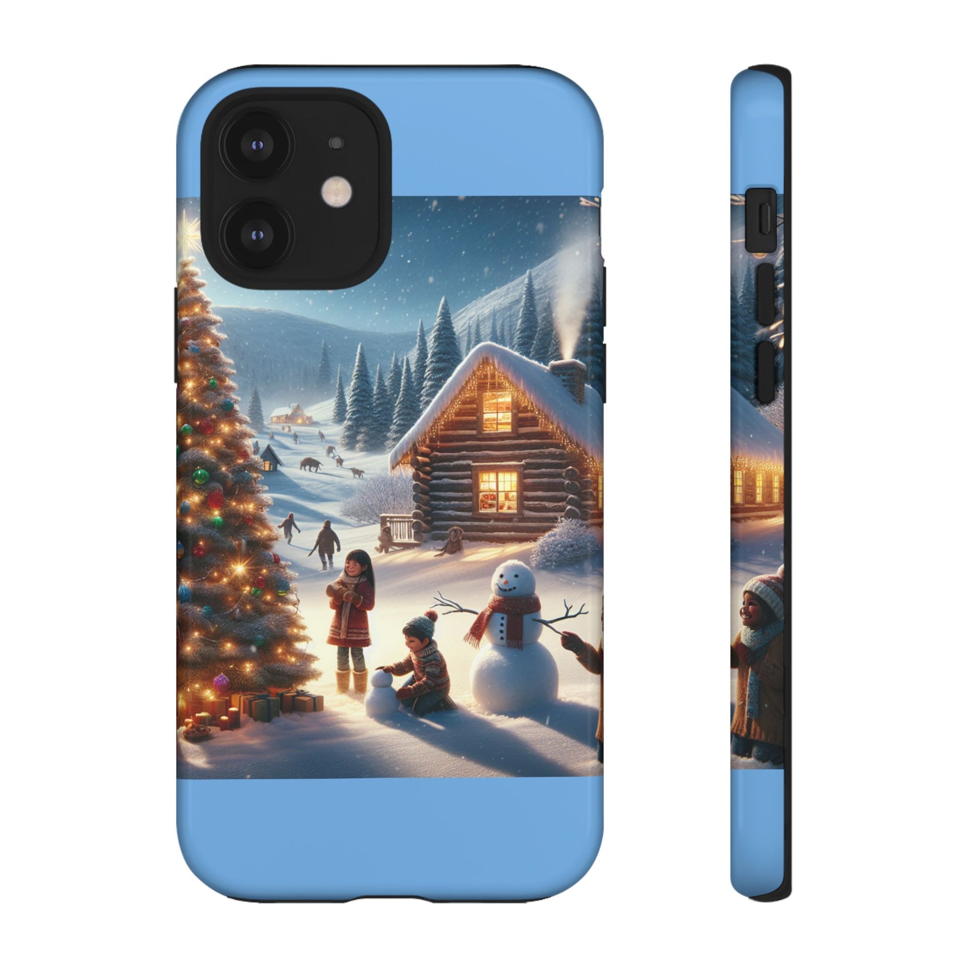 Winter Wonderland Phone Case, Holiday Gift for Him/Her, Cute Christmas Phone Cover, Unique Winter Scene Case, Festive Tech Accessories