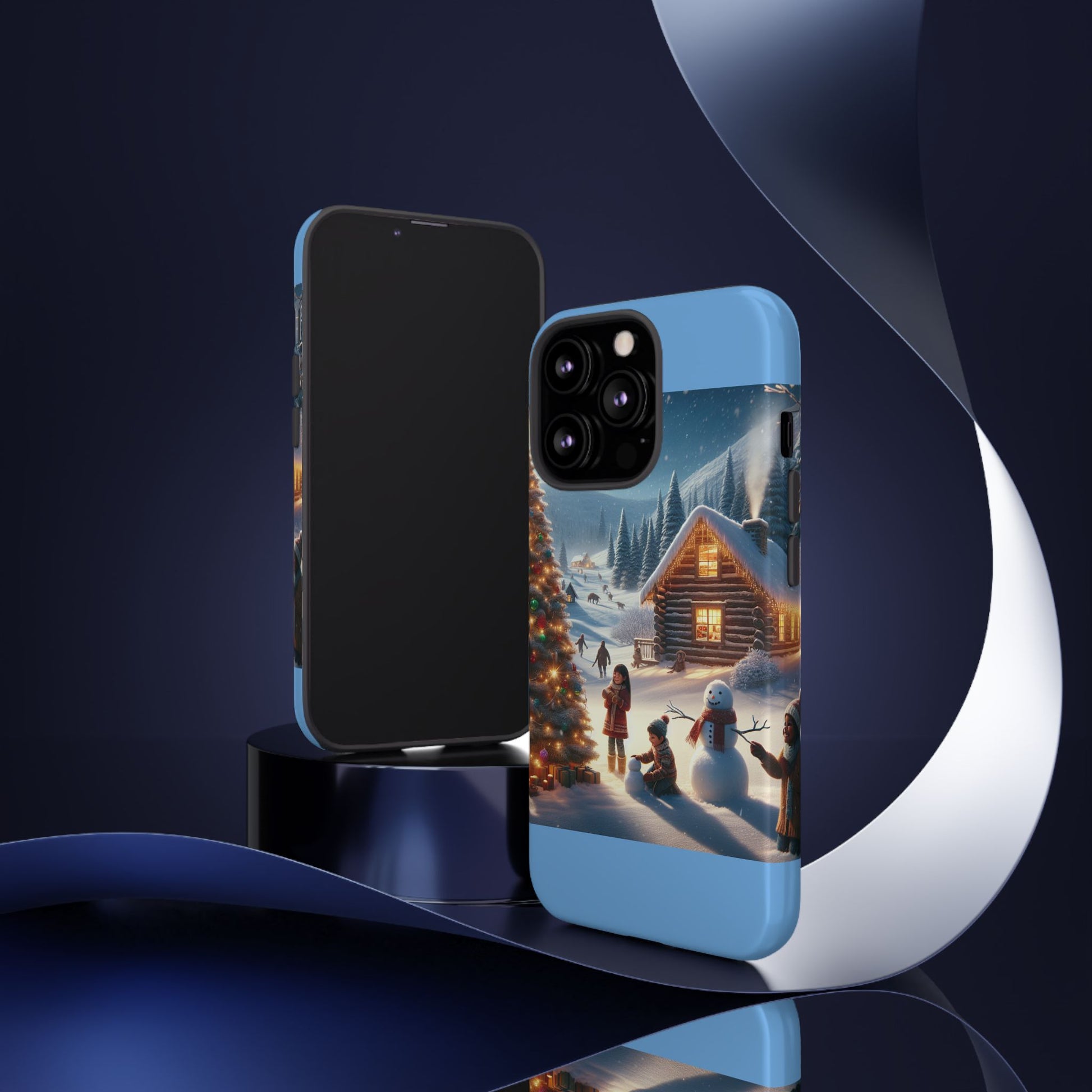 Winter Wonderland Phone Case, Holiday Gift for Him/Her, Cute Christmas Phone Cover, Unique Winter Scene Case, Festive Tech Accessories