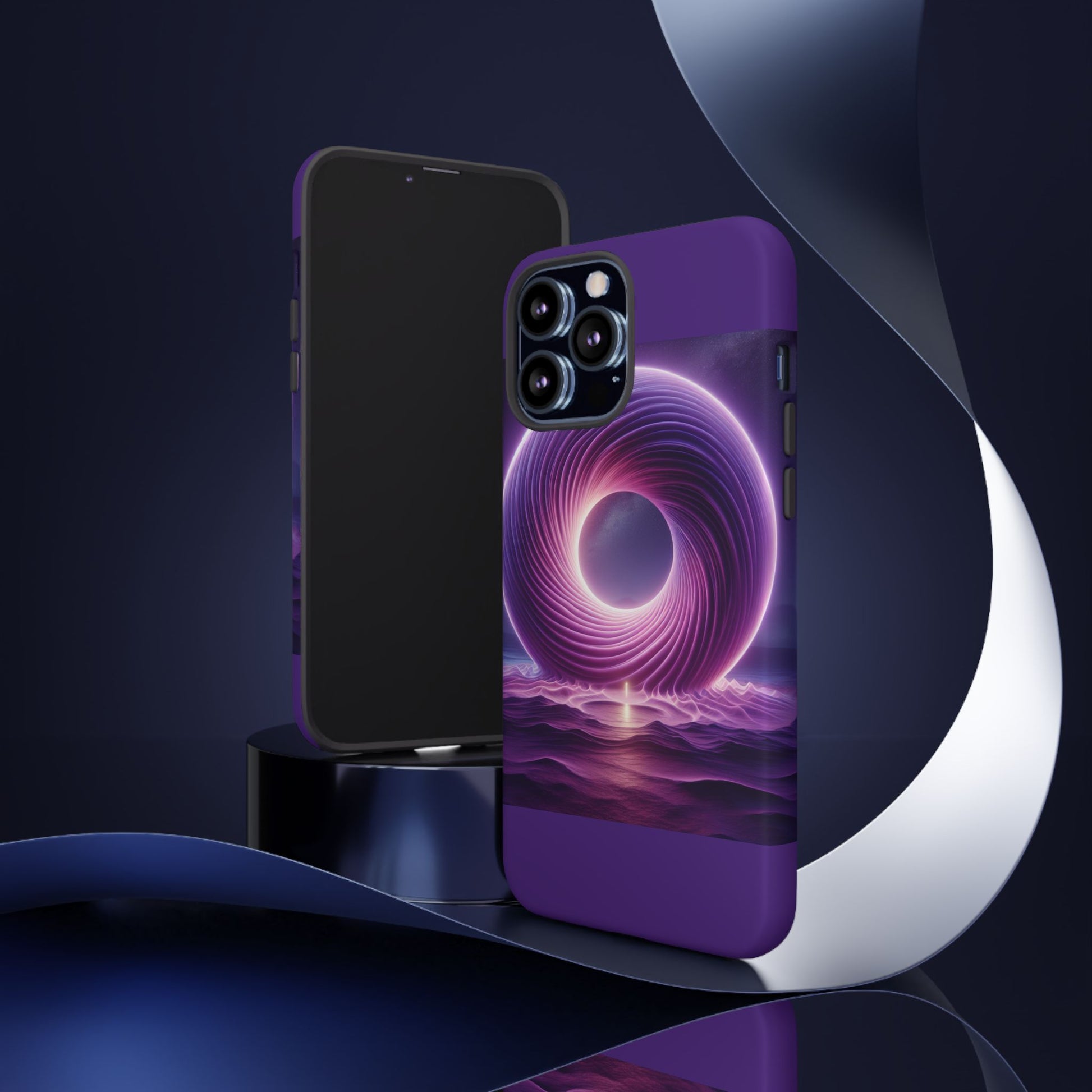 Colorful Phone Case with Swirling Design, Tough Phone Cover, Cosmic Phone Protector, Unique Gift for Tech Lovers, Stylish Smartphone Shell