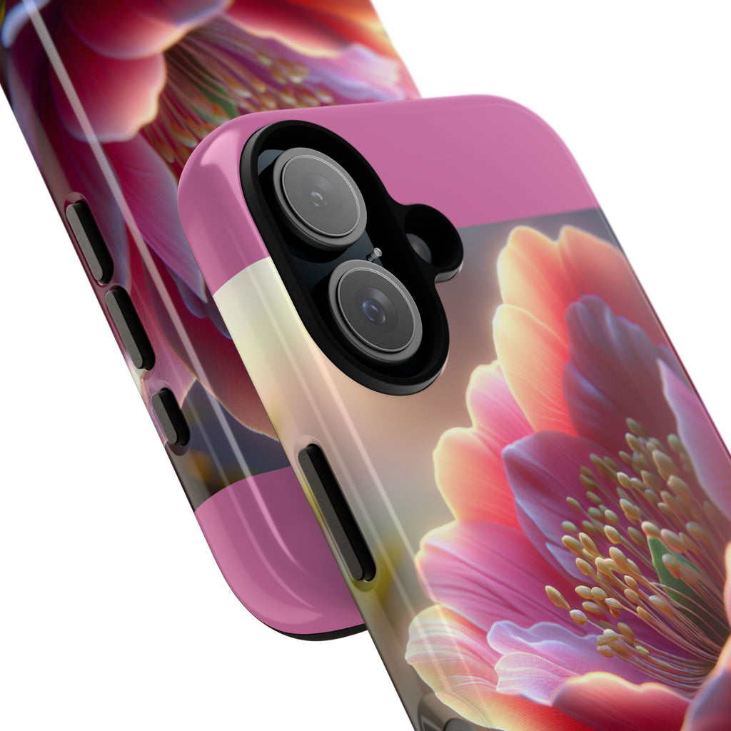 Pink Floral Phone Case, Tough Cases, Floral Design, Phone Accessory Gift, Nature Inspired, Trendy Tech Case