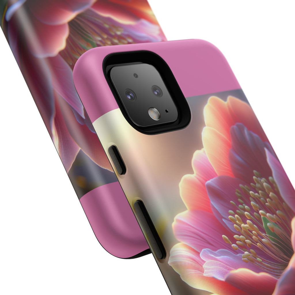 Pink Floral Phone Case, Tough Cases, Floral Design, Phone Accessory Gift, Nature Inspired, Trendy Tech Case