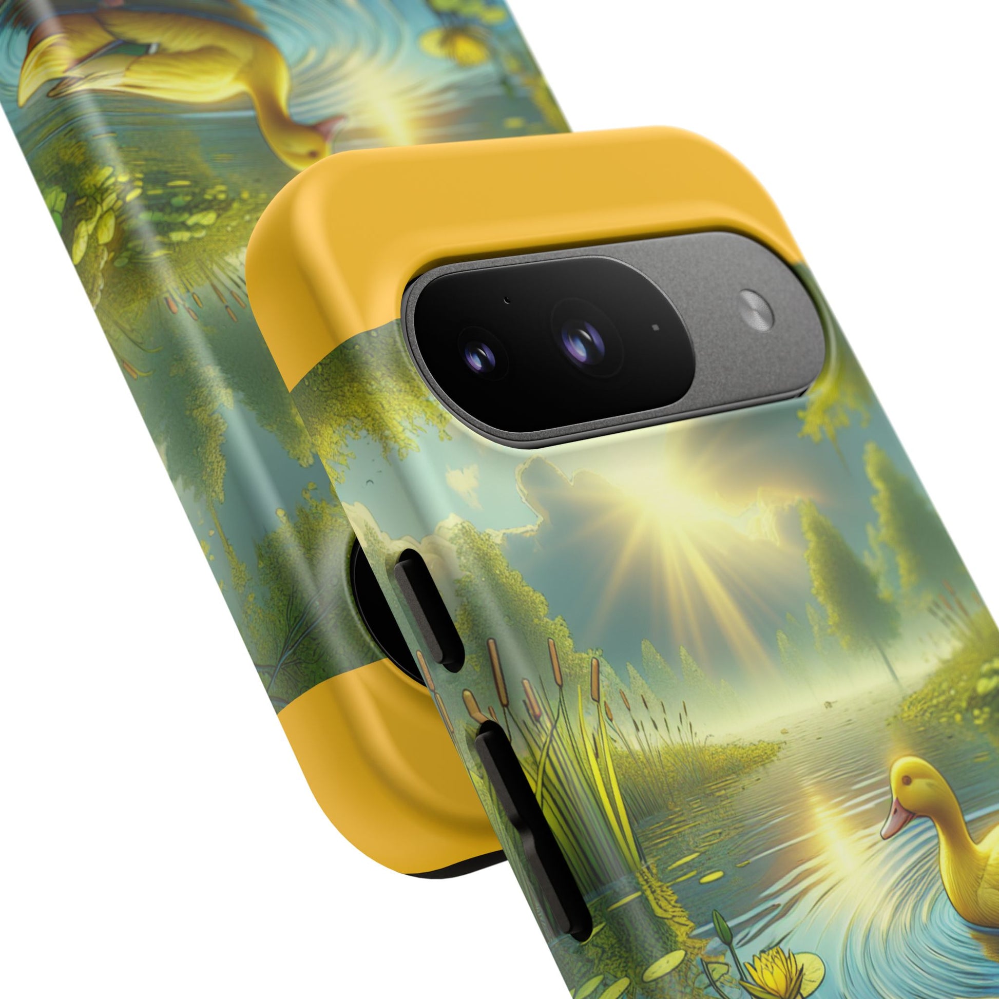 Beautiful Duck Pond Phone Case, Nature Lover Gift, Tough Case, Springtime Accessory, Eco-Friendly Phone Cover, Vibrant Artwork