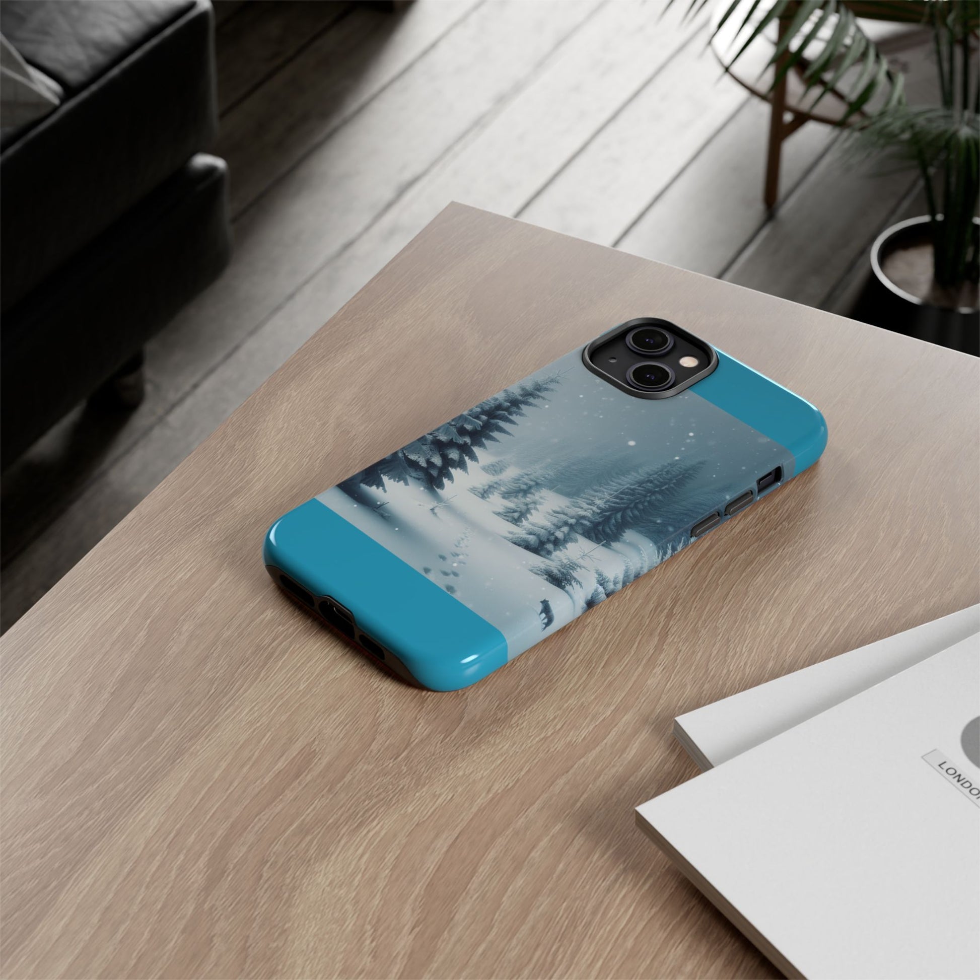 Winter Forest Phone Case, Tough Cases for iPhone, Snowy Landscape Design, Nature Lover Gift, Holiday Accessories