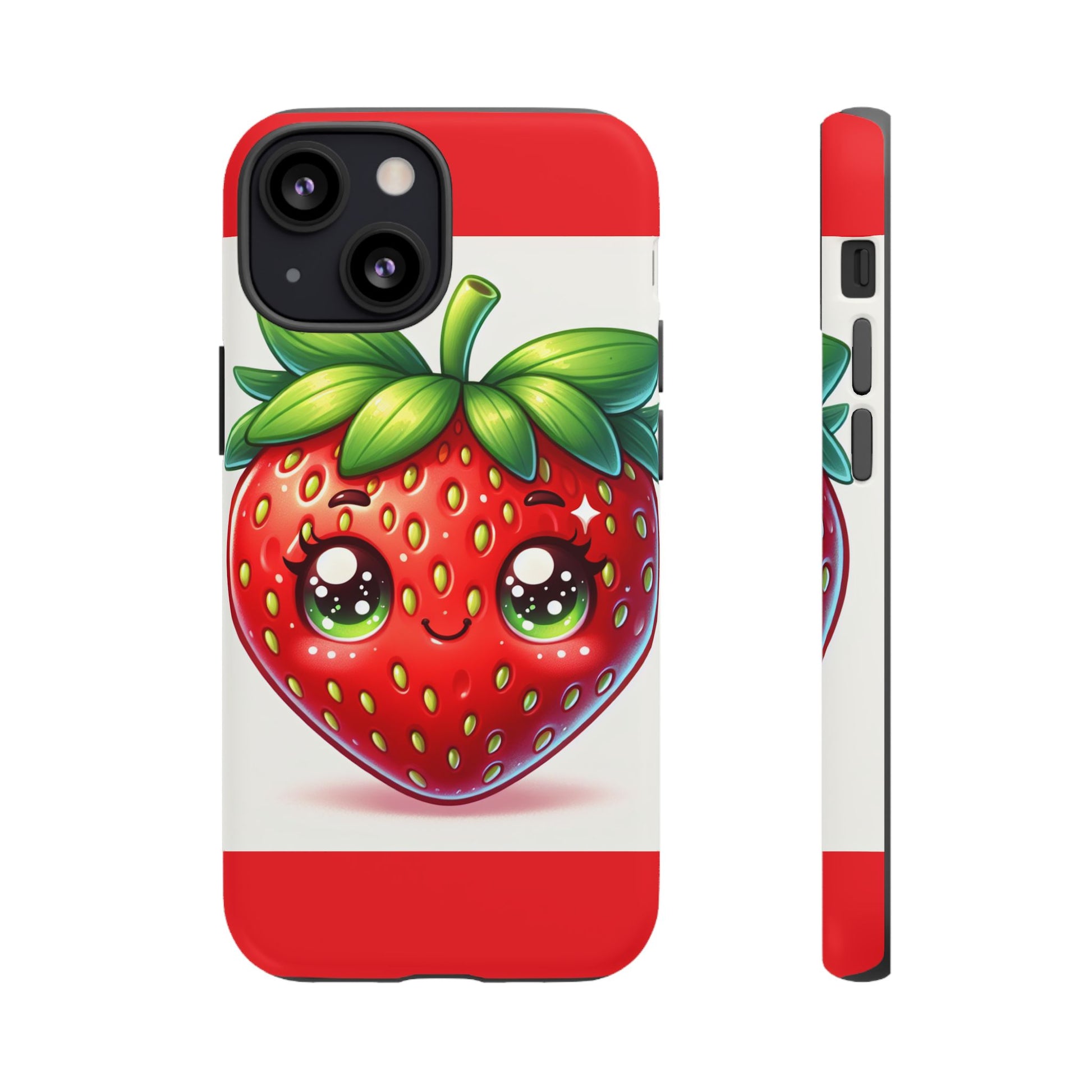 Cute Strawberry iPhone Case, Tough Phone Cases, Stylish Accessories, Fun Design for Kids and Adults, Perfect Gift for All Occasions