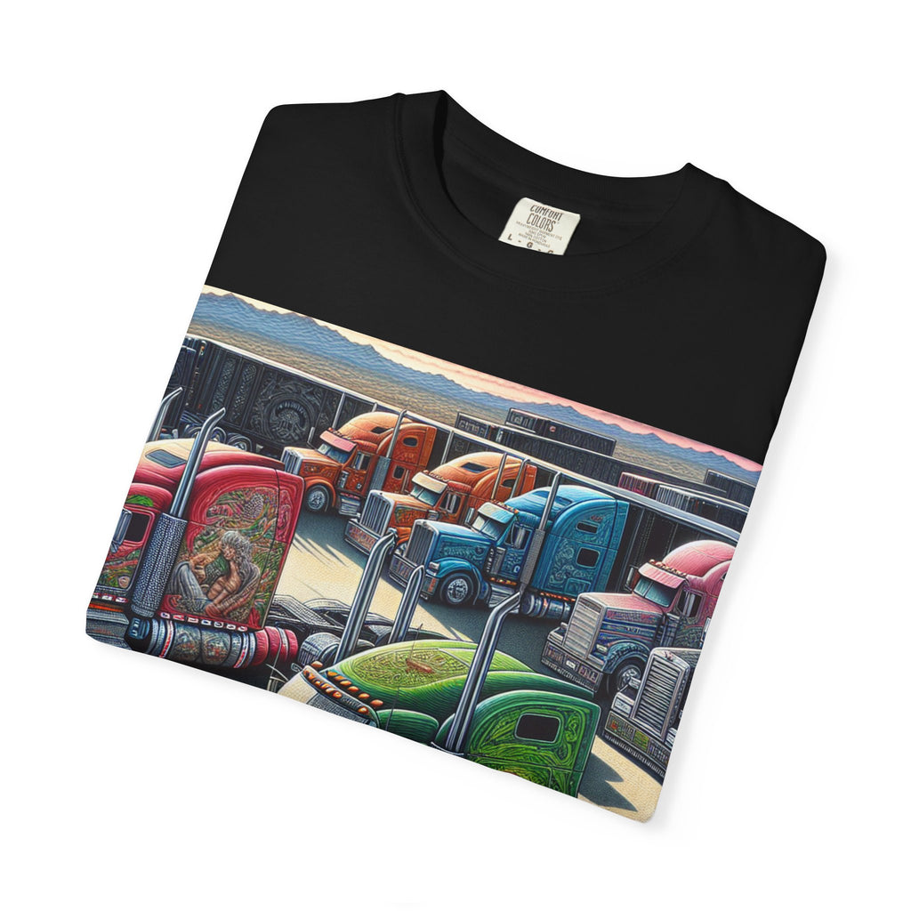 Vibrant Trucking Adventure Tee - Perfect for Truck Lovers, Travel Enthusiasts, Birthday Gifts, Father's Day, Casual Wear, Road Trip