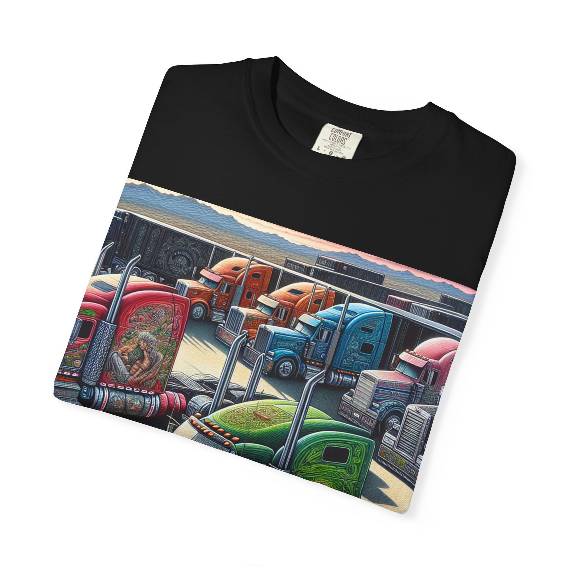 Vibrant Trucking Adventure Tee - Perfect for Truck Lovers, Travel Enthusiasts, Birthday Gifts, Father's Day, Casual Wear, Road Trip
