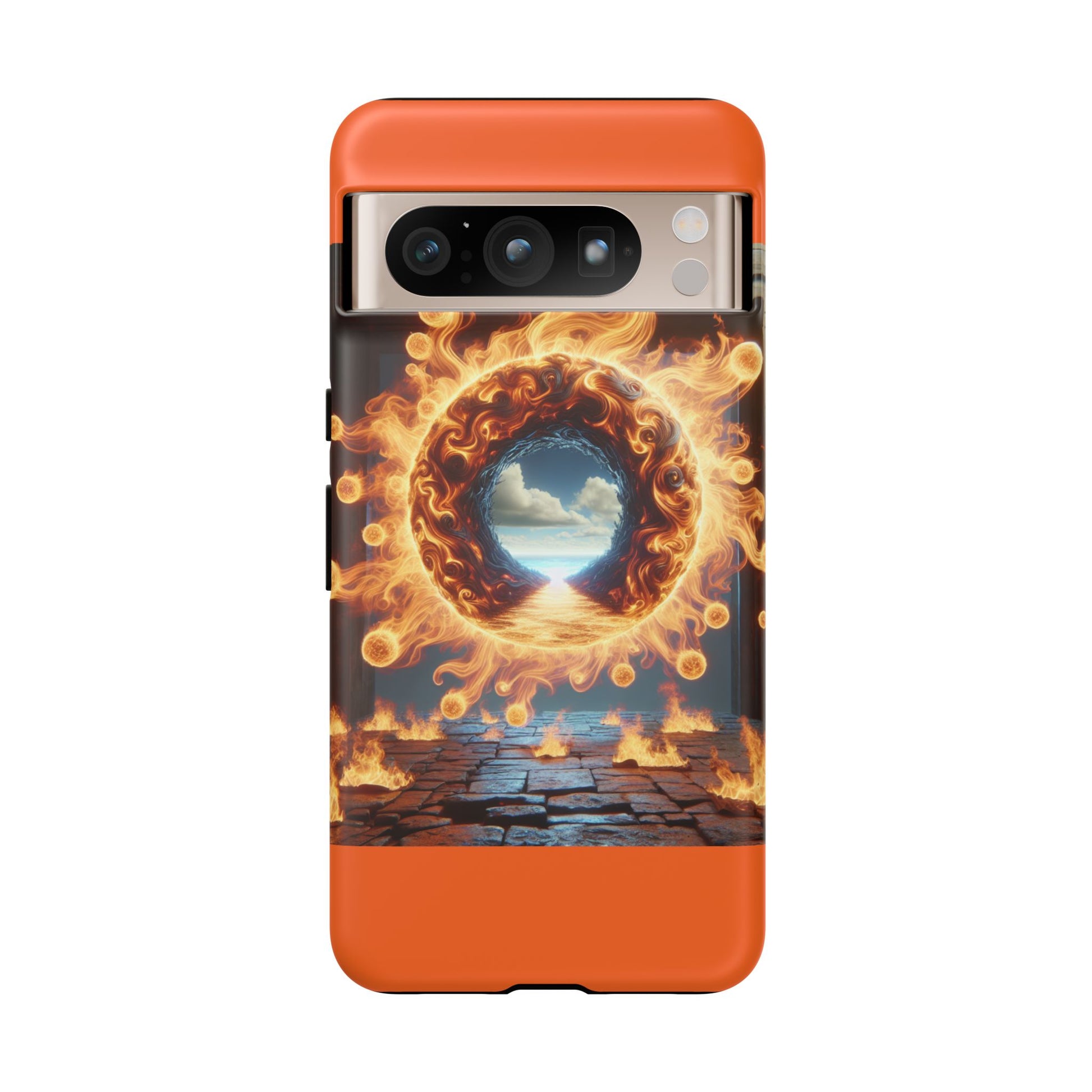 Vibrant Phone Case, Tough Cases for Gamers, Fire Element Phone Cover, Unique Protector, Game Lover Gifts