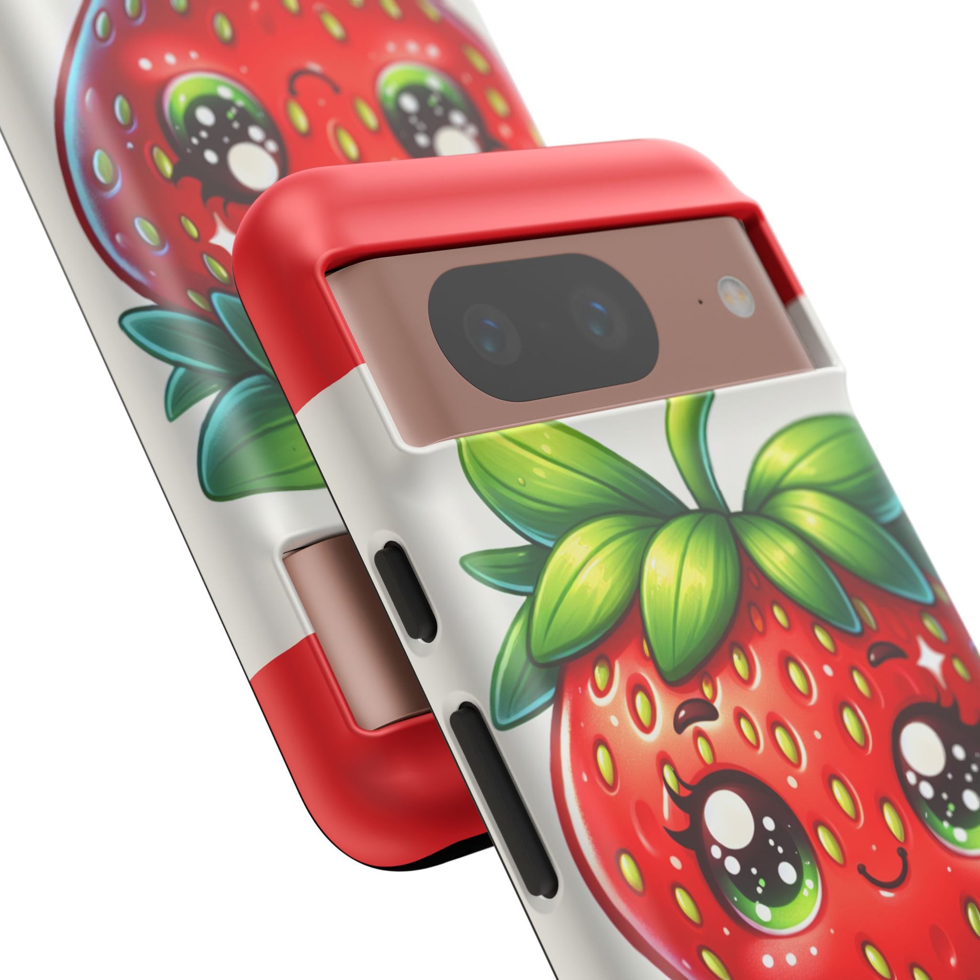 Cute Strawberry iPhone Case, Tough Phone Cases, Stylish Accessories, Fun Design for Kids and Adults, Perfect Gift for All Occasions