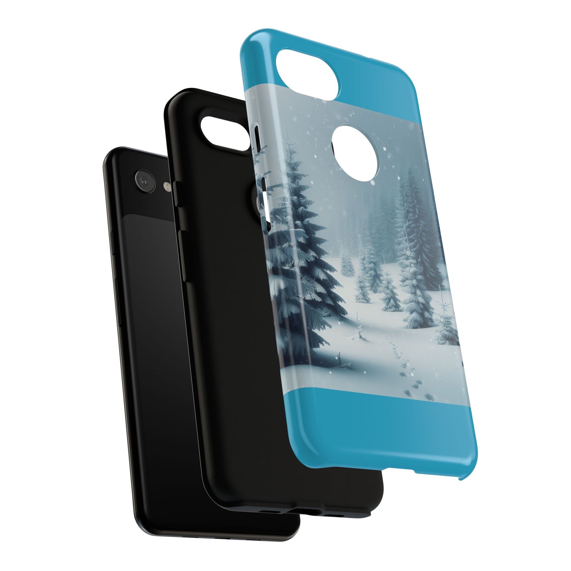 Winter Forest Phone Case, Tough Cases for iPhone, Snowy Landscape Design, Nature Lover Gift, Holiday Accessories