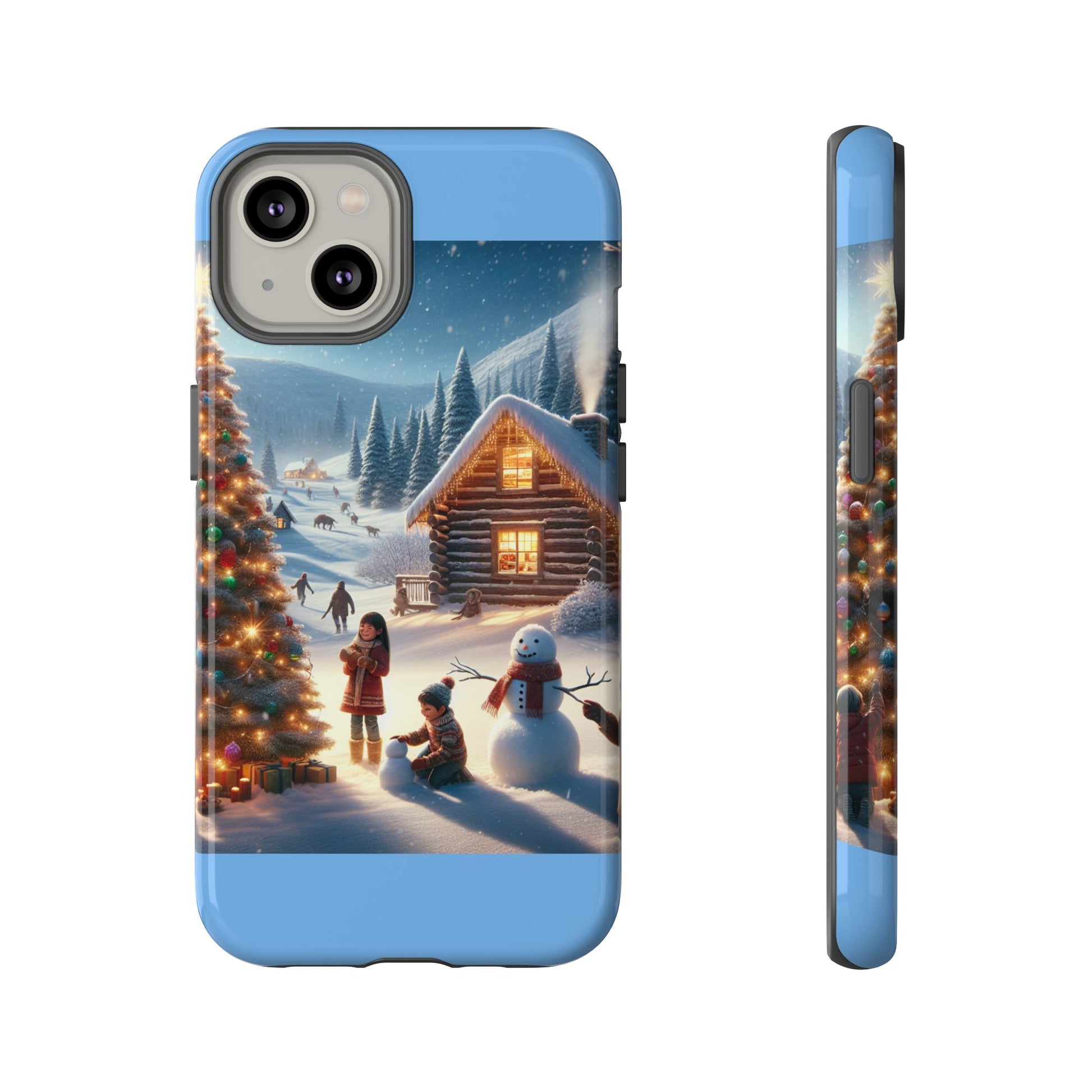 Winter Wonderland Phone Case, Holiday Gift for Him/Her, Cute Christmas Phone Cover, Unique Winter Scene Case, Festive Tech Accessories