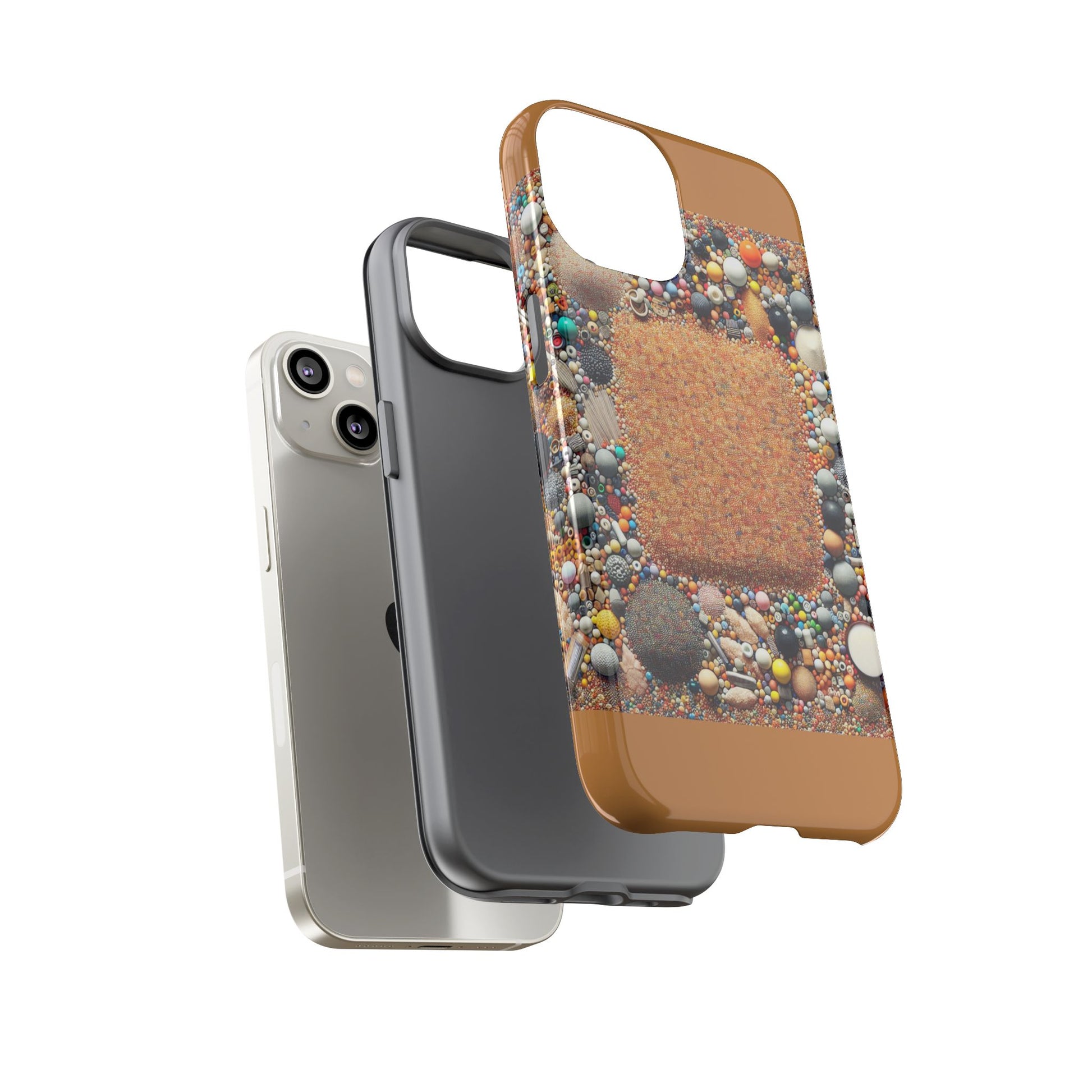 Colorful Phone Case with Unique Texture, Tough Case, Phone Accessory, Trendy Design, Gift for Tech Lovers, Durable Protection