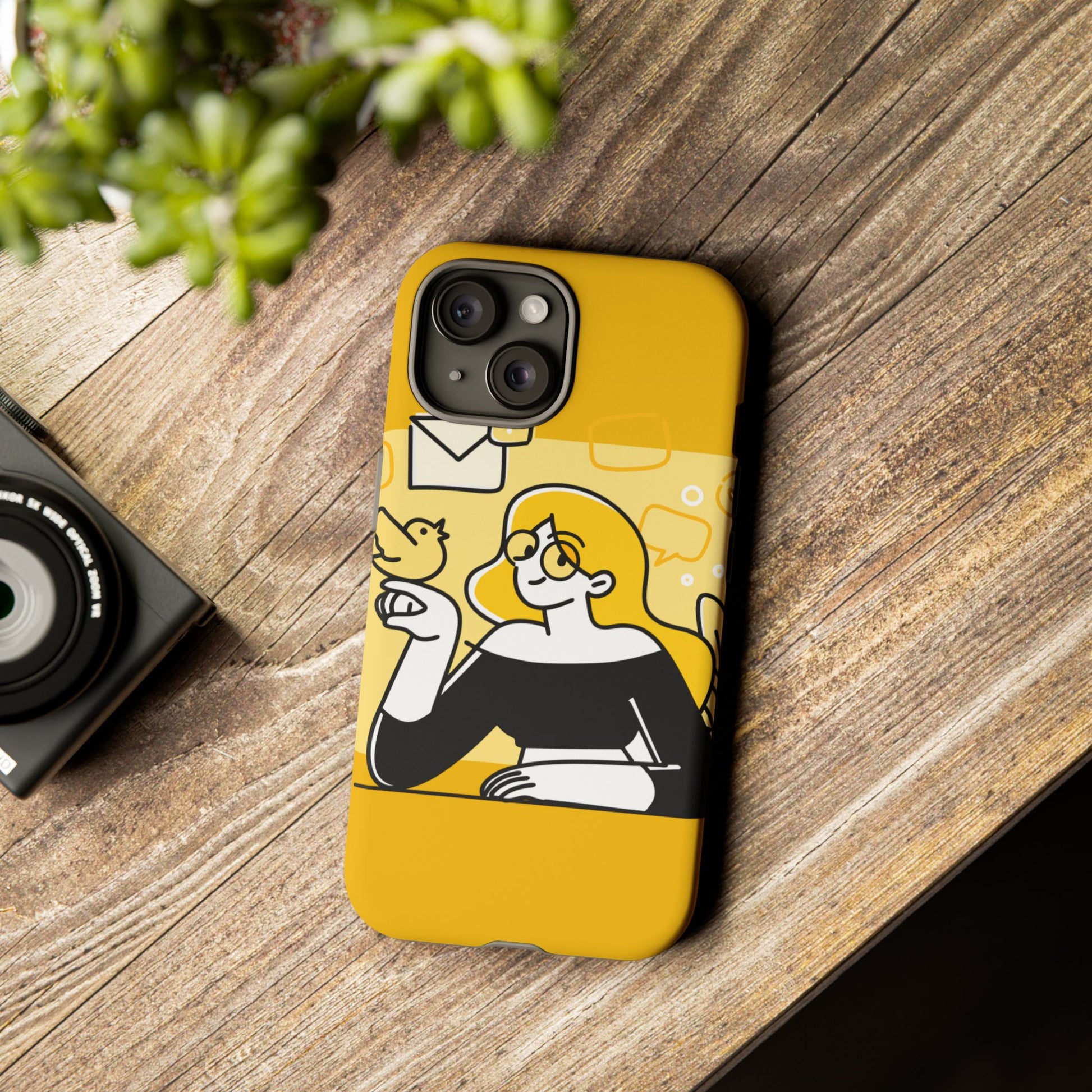 Chic Phone Case with Playful Design, Smartphone Cover, Unique Gift, Trendy Accessory, Eco-Friendly Case