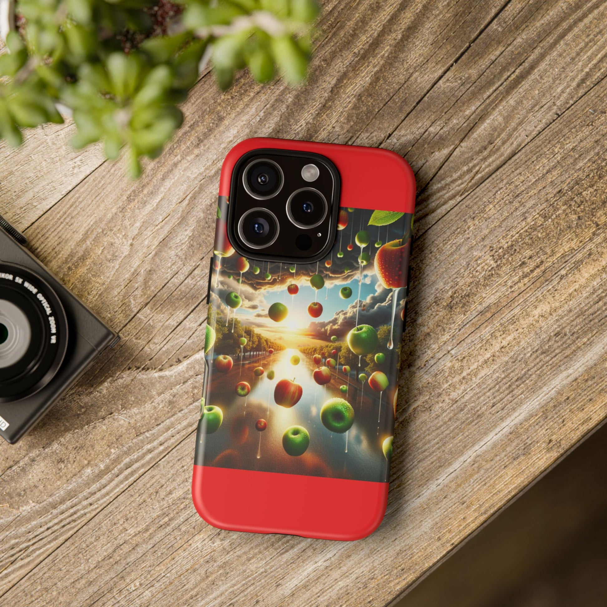 Vibrant Phone Case with Artistic Apple Design, Unique Gift for Art Lovers, Trendy Accessory for Any Occasion, Stylish Smartphone Cover