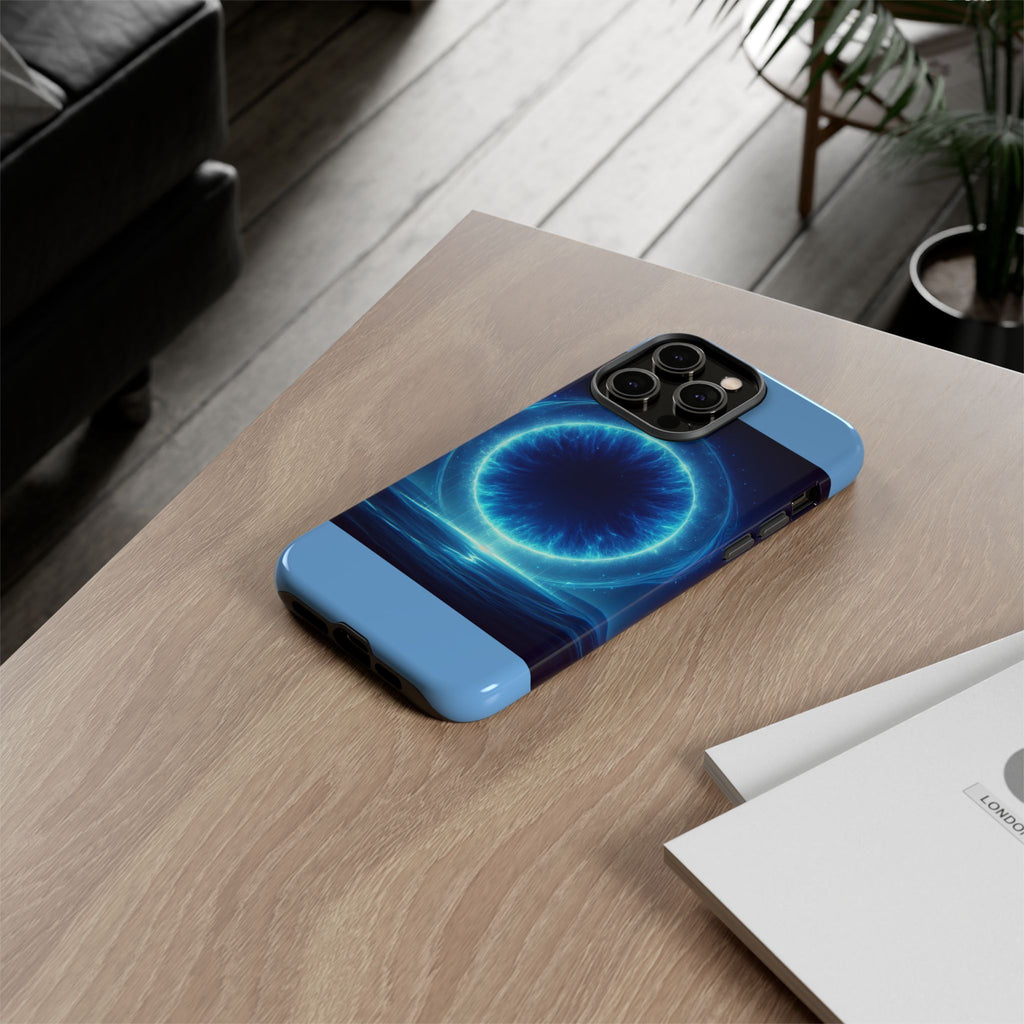 Blue Galaxy Phone Case, Tough Phone Cover, Cosmic Protection Case, Space Design, Gift for Space Lovers