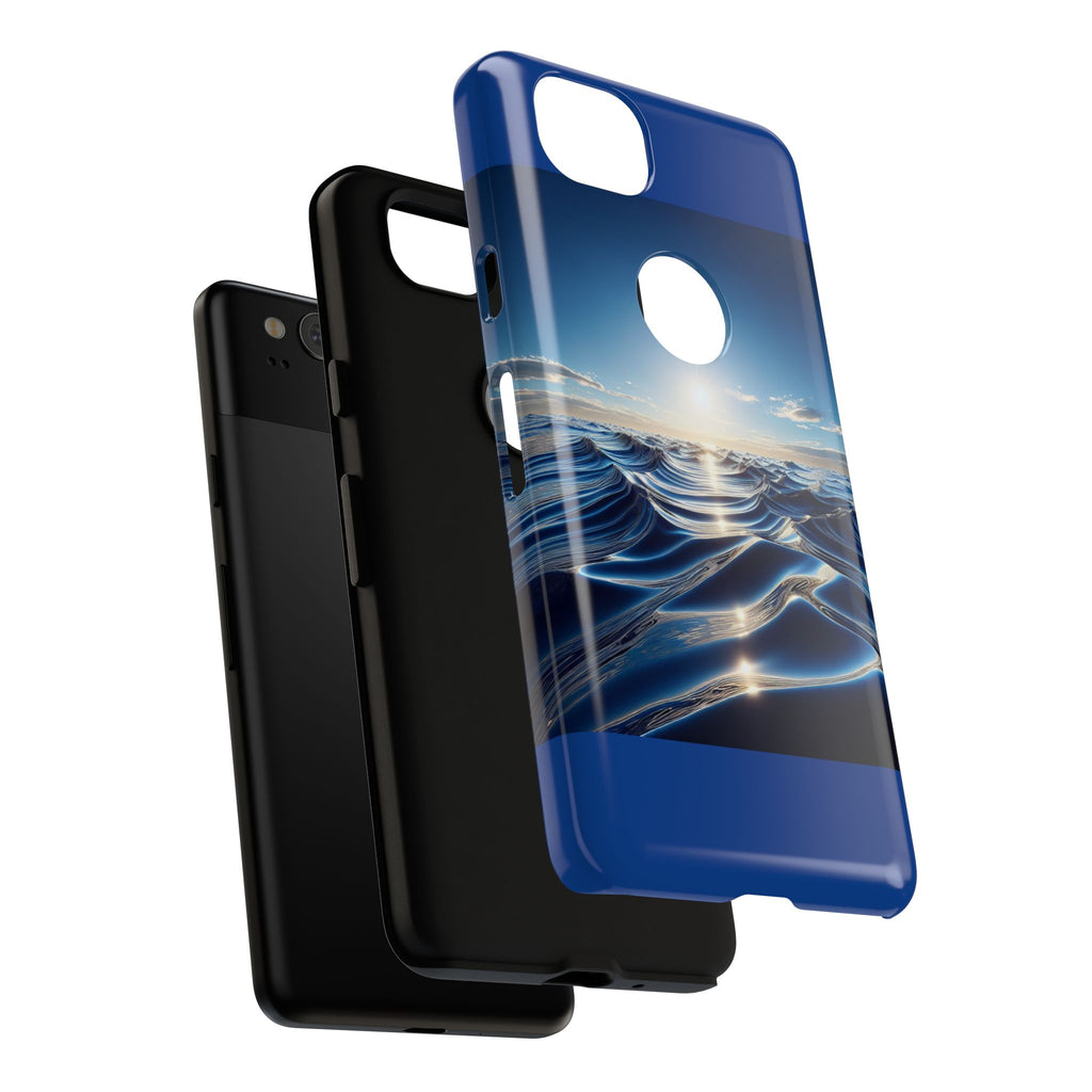 Ocean Wave Phone Case, Tough Phone Cover, Stylish Cell Case, Gift for Beach Lovers, Customizable Phone Accessory