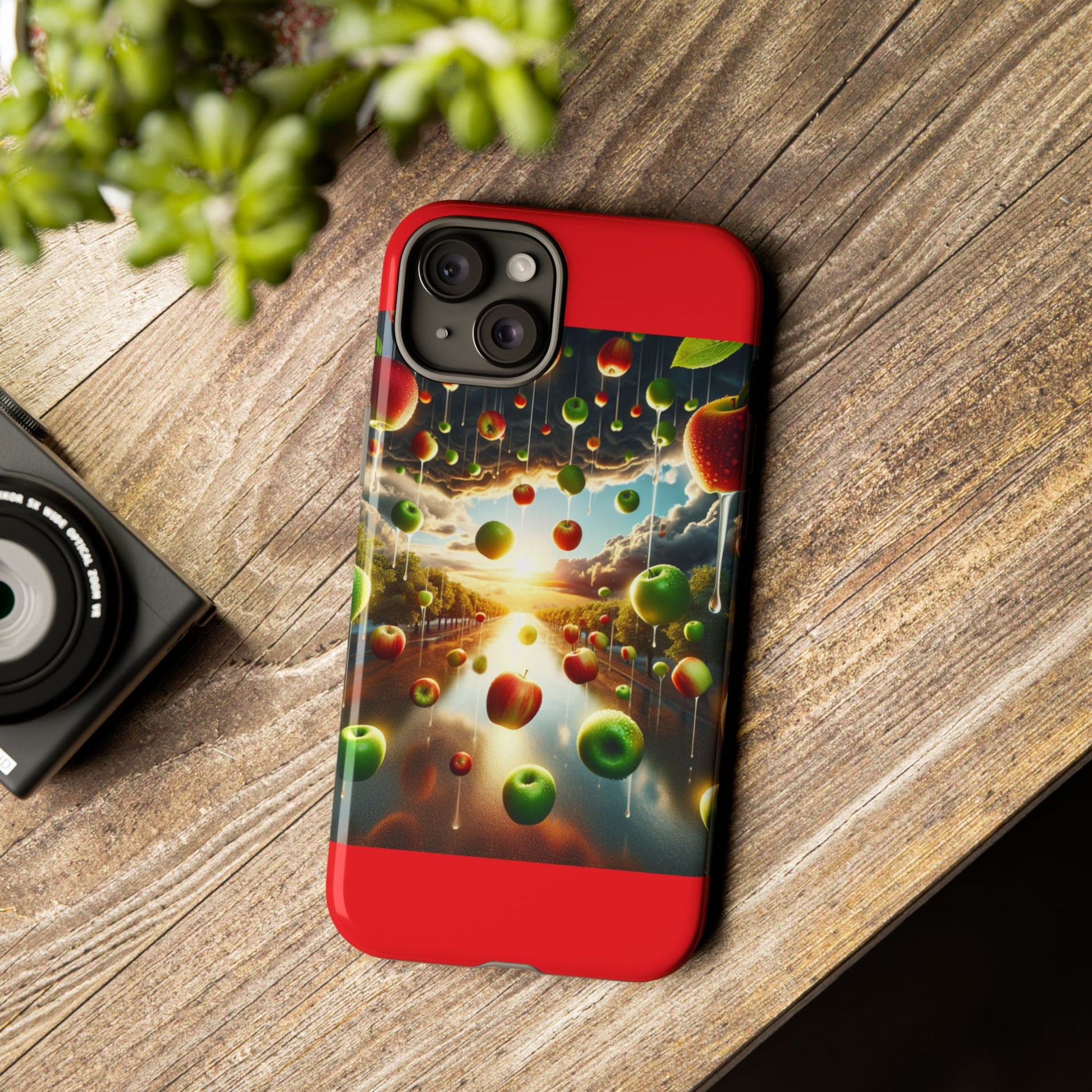 Vibrant Phone Case with Artistic Apple Design, Unique Gift for Art Lovers, Trendy Accessory for Any Occasion, Stylish Smartphone Cover