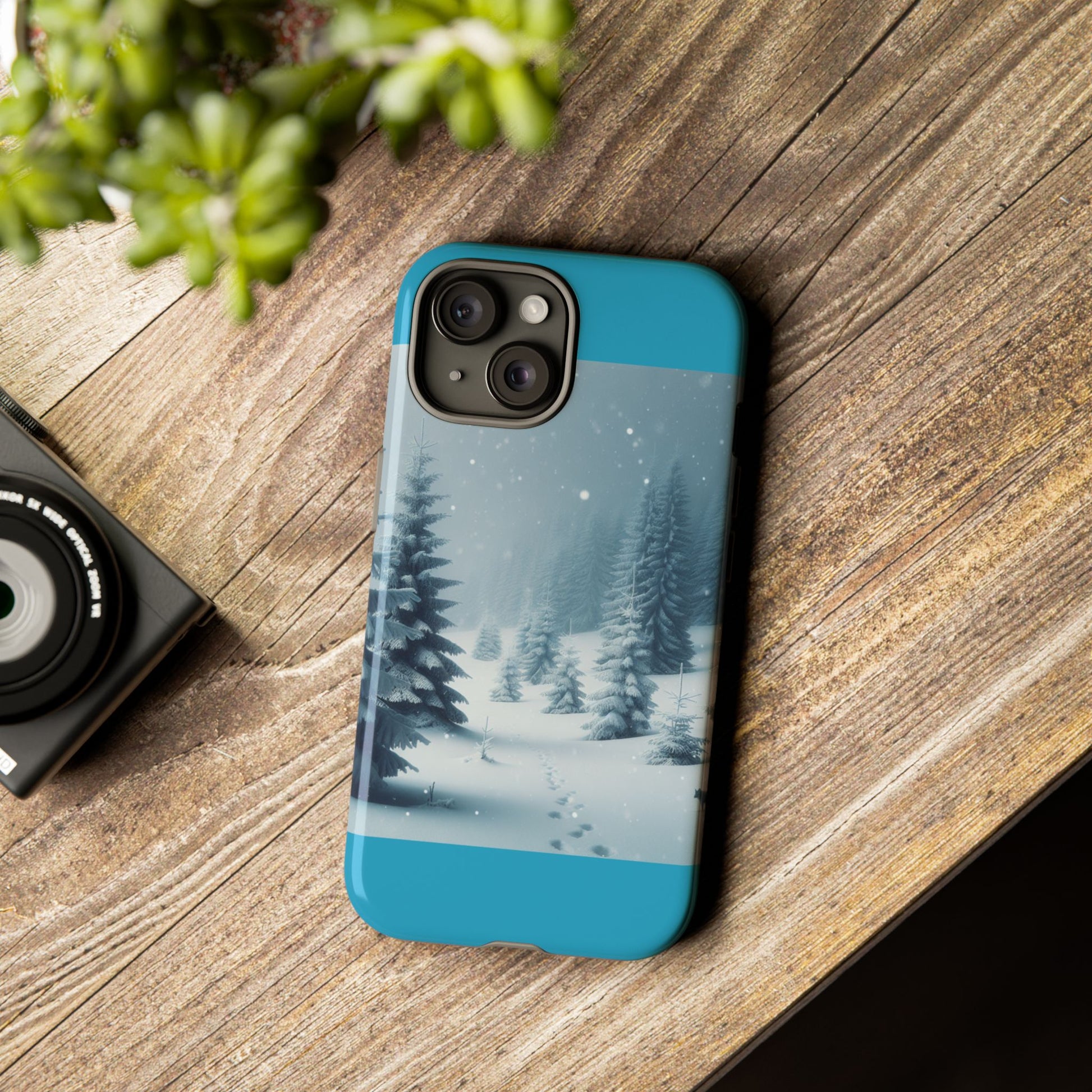 Winter Forest Phone Case, Tough Cases for iPhone, Snowy Landscape Design, Nature Lover Gift, Holiday Accessories