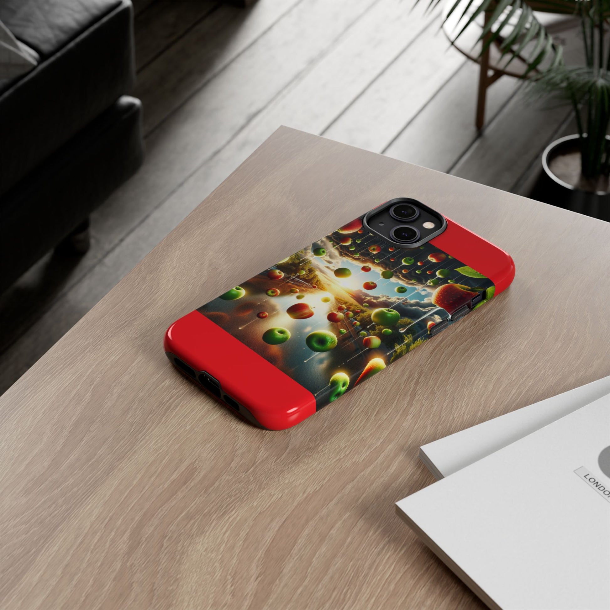 Vibrant Phone Case with Artistic Apple Design, Unique Gift for Art Lovers, Trendy Accessory for Any Occasion, Stylish Smartphone Cover