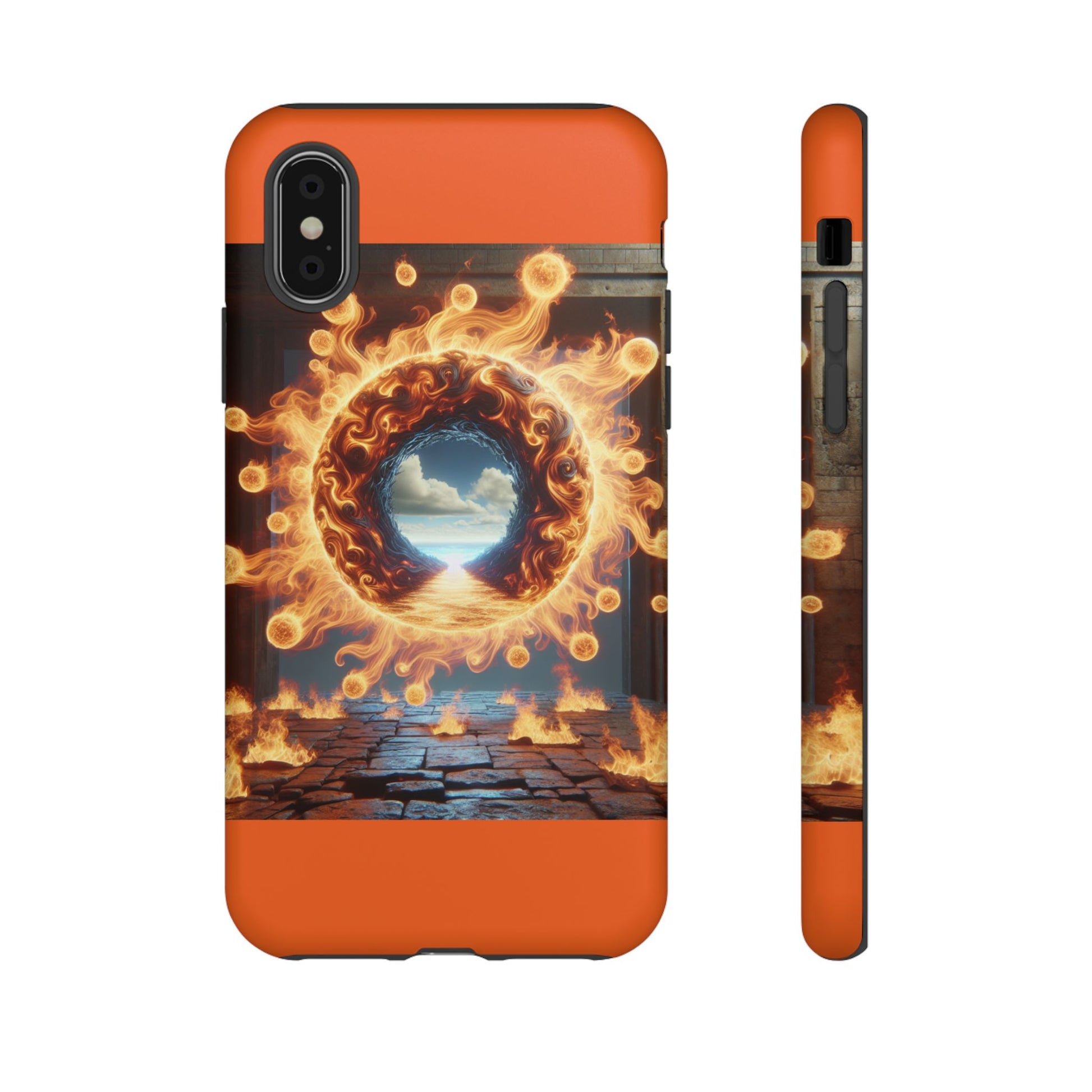 Vibrant Phone Case, Tough Cases for Gamers, Fire Element Phone Cover, Unique Protector, Game Lover Gifts