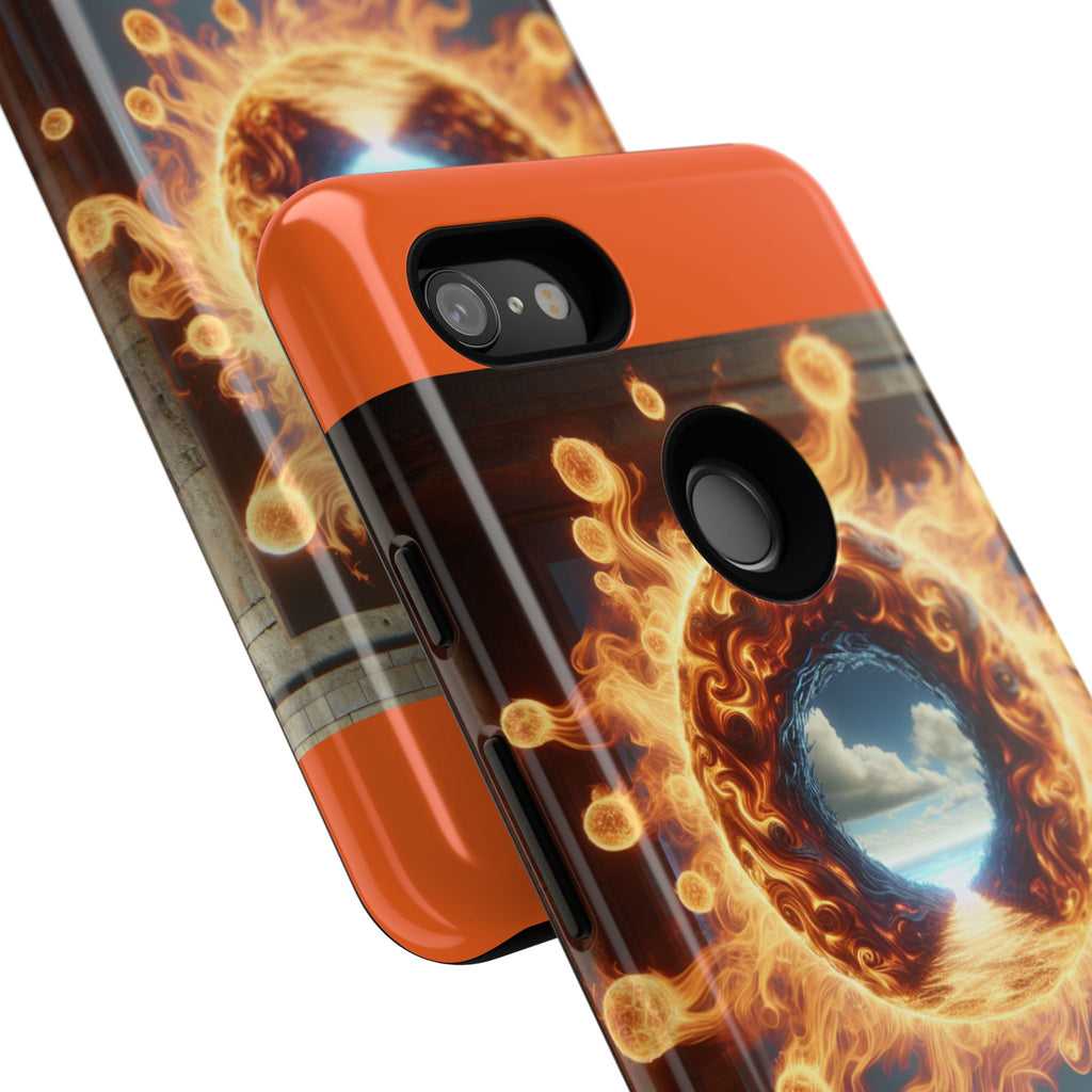 Vibrant Phone Case, Tough Cases for Gamers, Fire Element Phone Cover, Unique Protector, Game Lover Gifts