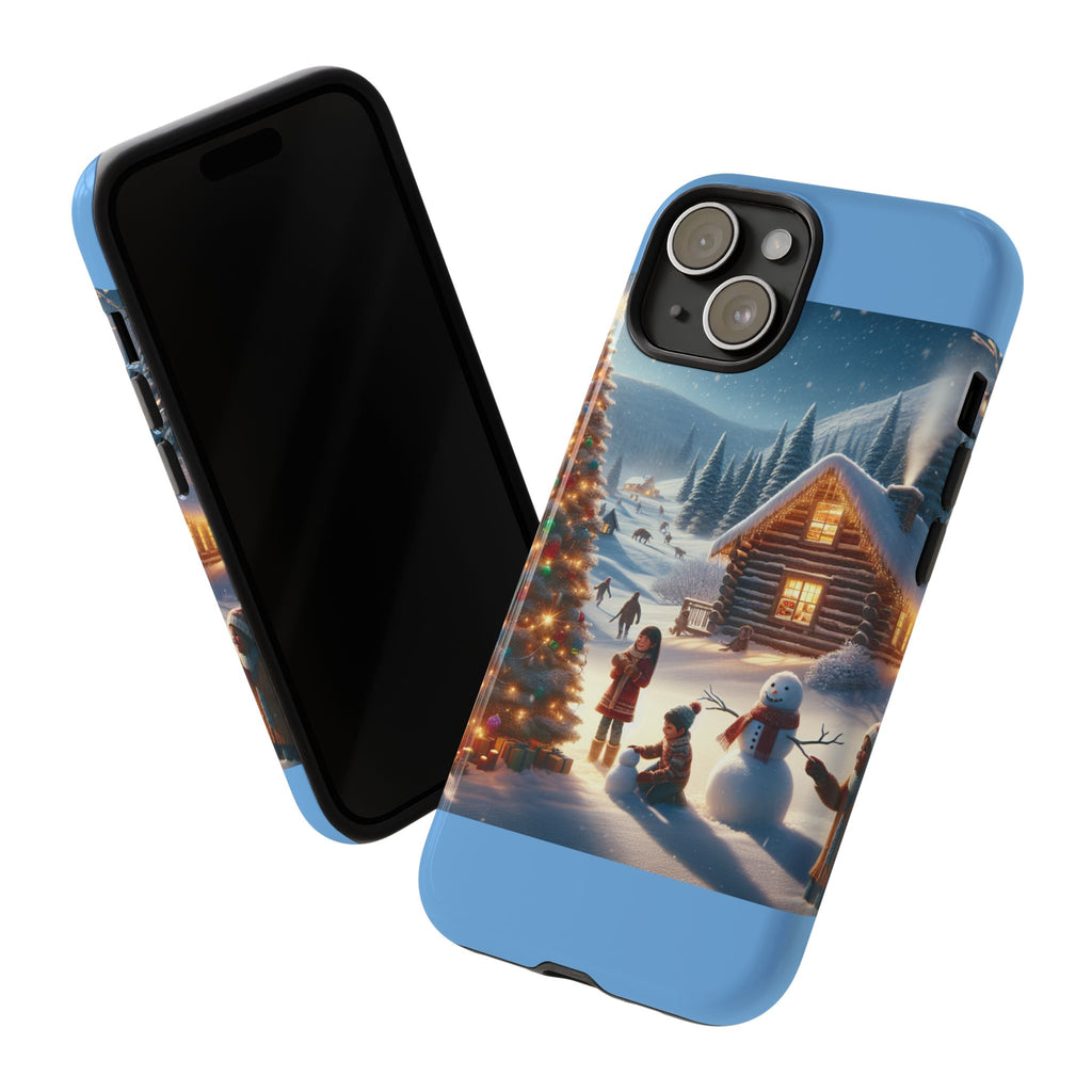 Winter Wonderland Phone Case, Holiday Gift for Him/Her, Cute Christmas Phone Cover, Unique Winter Scene Case, Festive Tech Accessories