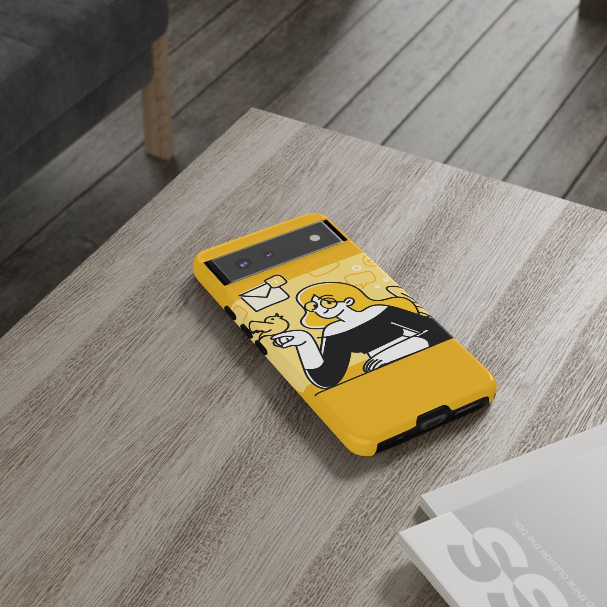 Chic Phone Case with Playful Design, Smartphone Cover, Unique Gift, Trendy Accessory, Eco-Friendly Case