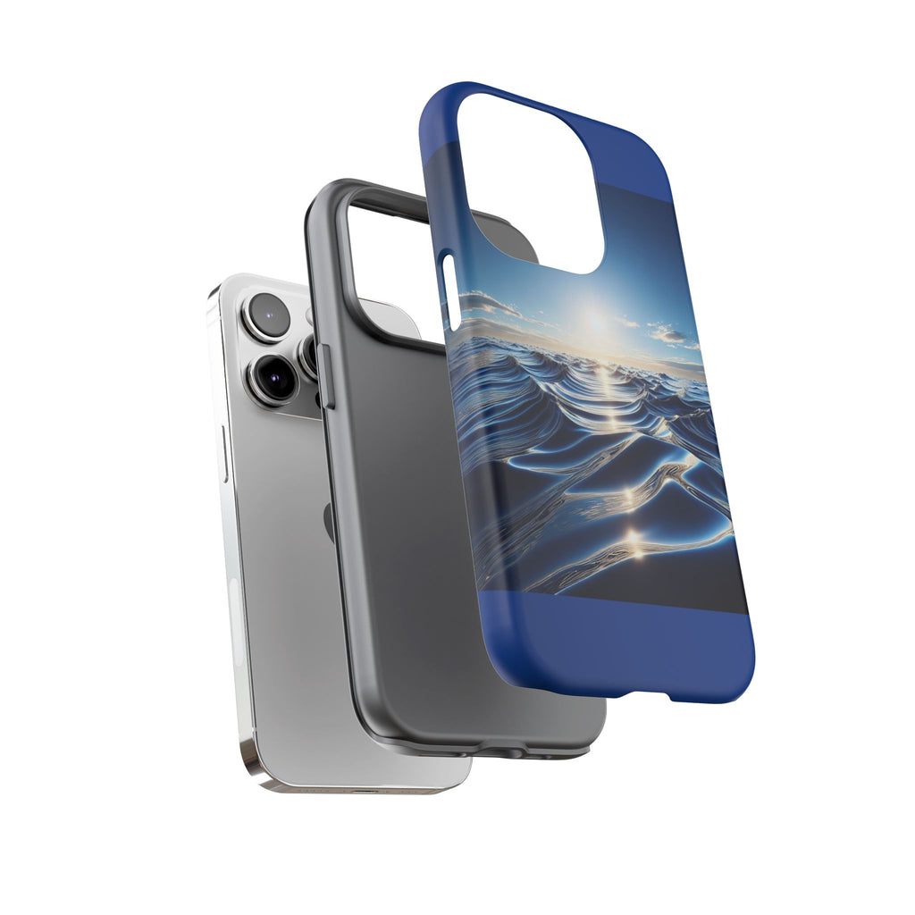 Ocean Wave Phone Case, Tough Phone Cover, Stylish Cell Case, Gift for Beach Lovers, Customizable Phone Accessory