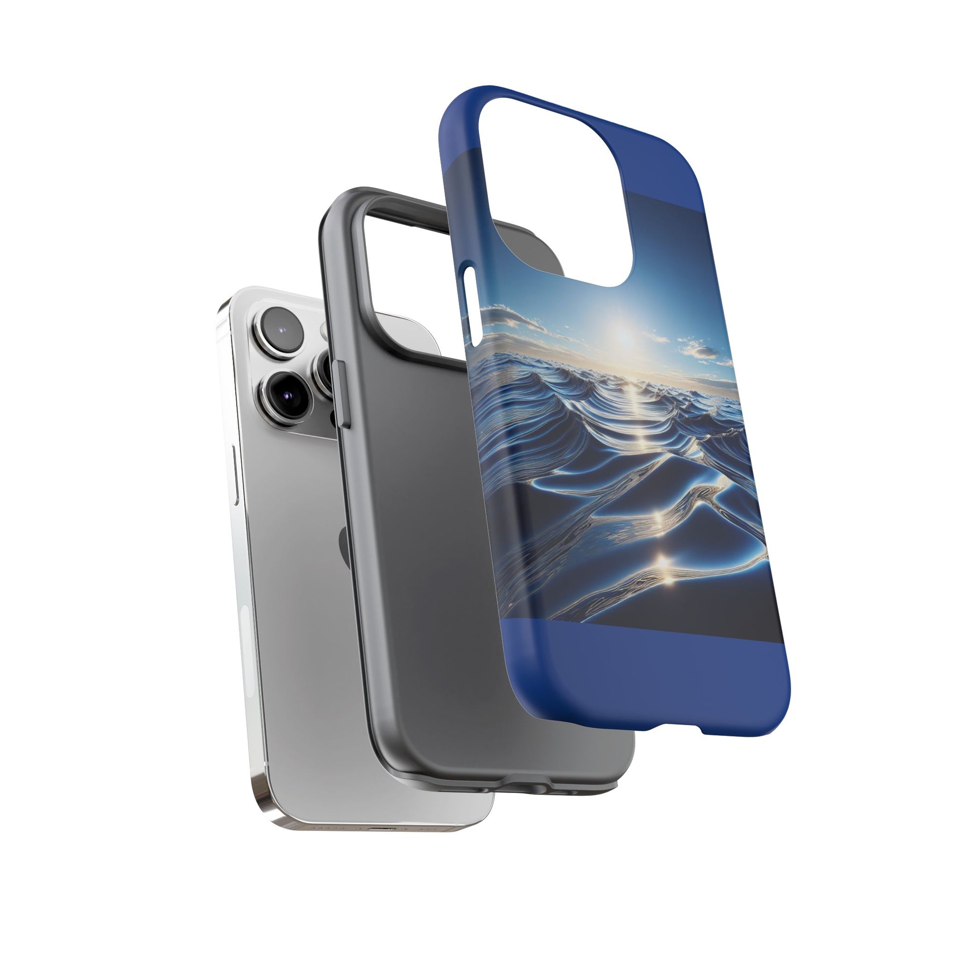 Ocean Wave Phone Case, Tough Phone Cover, Stylish Cell Case, Gift for Beach Lovers, Customizable Phone Accessory
