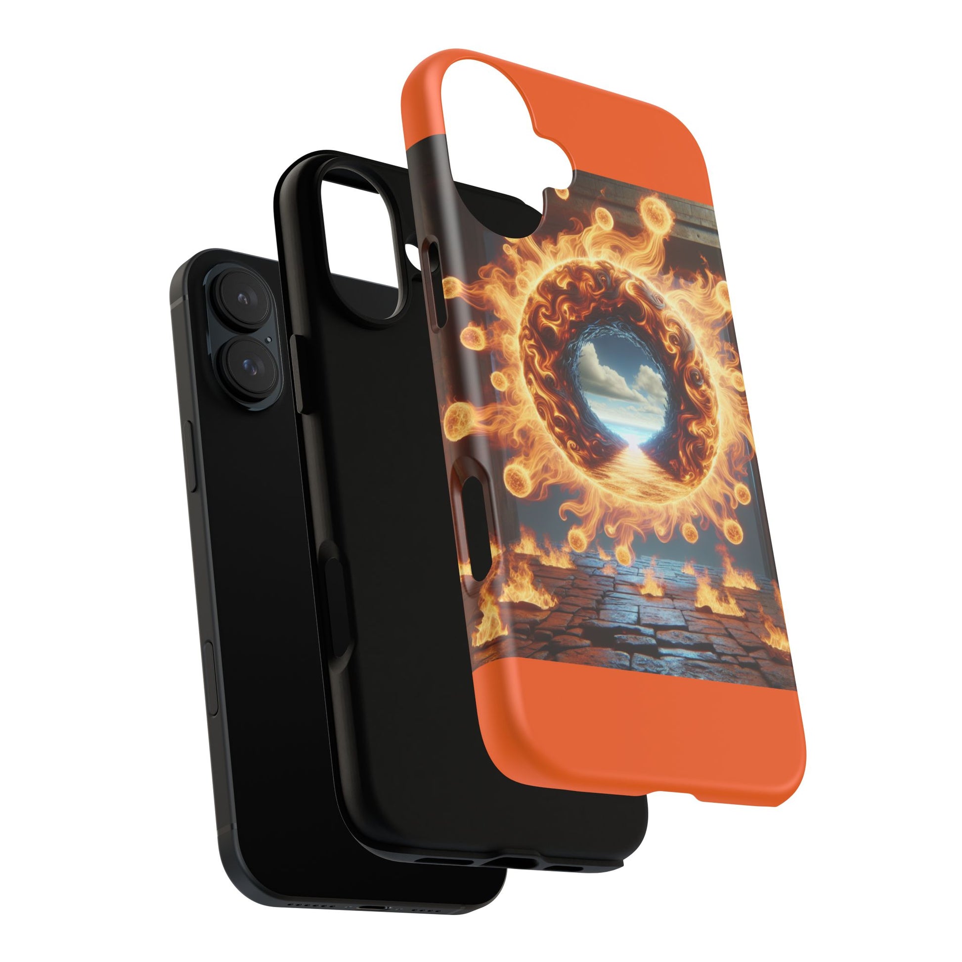 Vibrant Phone Case, Tough Cases for Gamers, Fire Element Phone Cover, Unique Protector, Game Lover Gifts