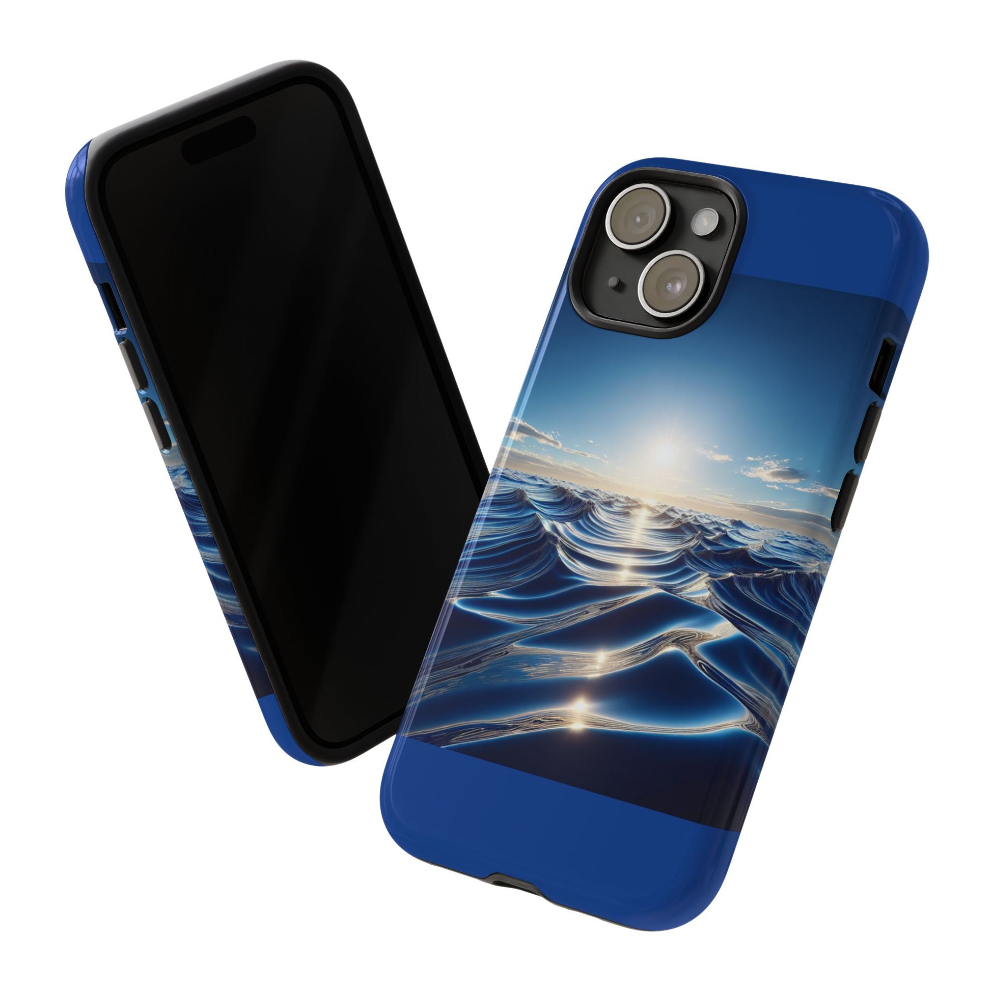 Ocean Wave Phone Case, Tough Phone Cover, Stylish Cell Case, Gift for Beach Lovers, Customizable Phone Accessory