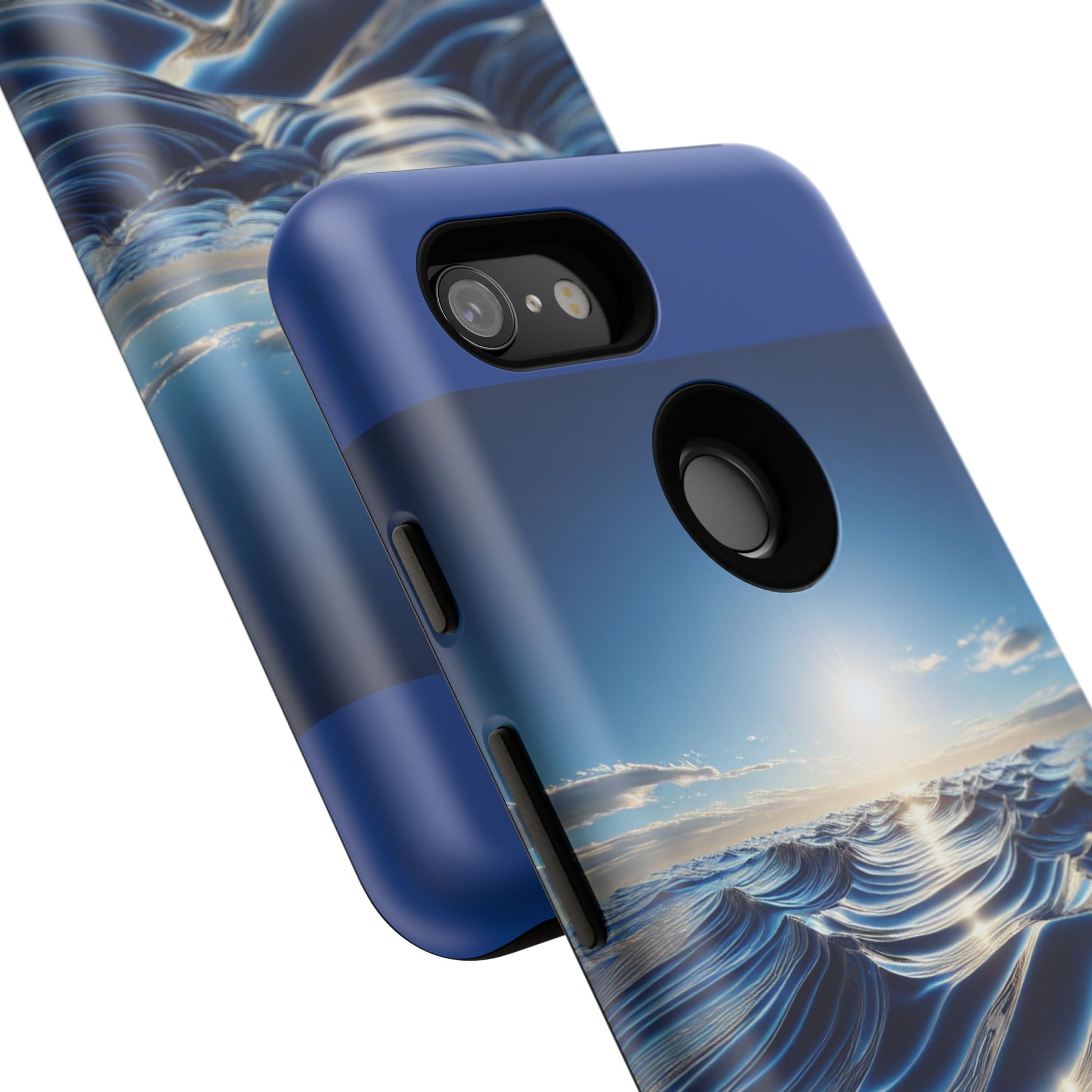 Ocean Wave Phone Case, Tough Phone Cover, Stylish Cell Case, Gift for Beach Lovers, Customizable Phone Accessory