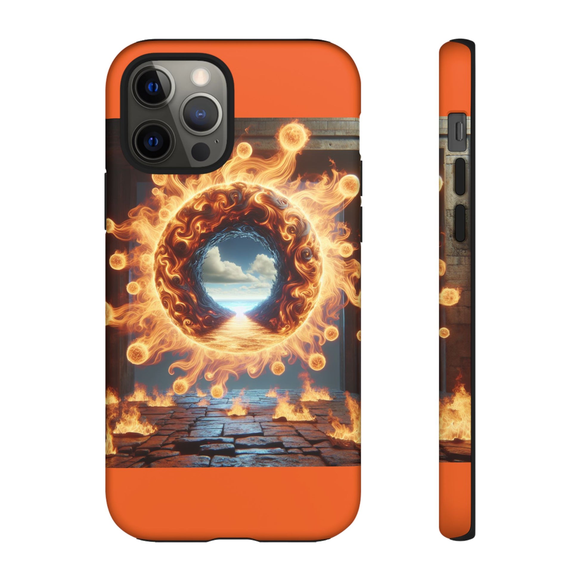 Vibrant Phone Case, Tough Cases for Gamers, Fire Element Phone Cover, Unique Protector, Game Lover Gifts