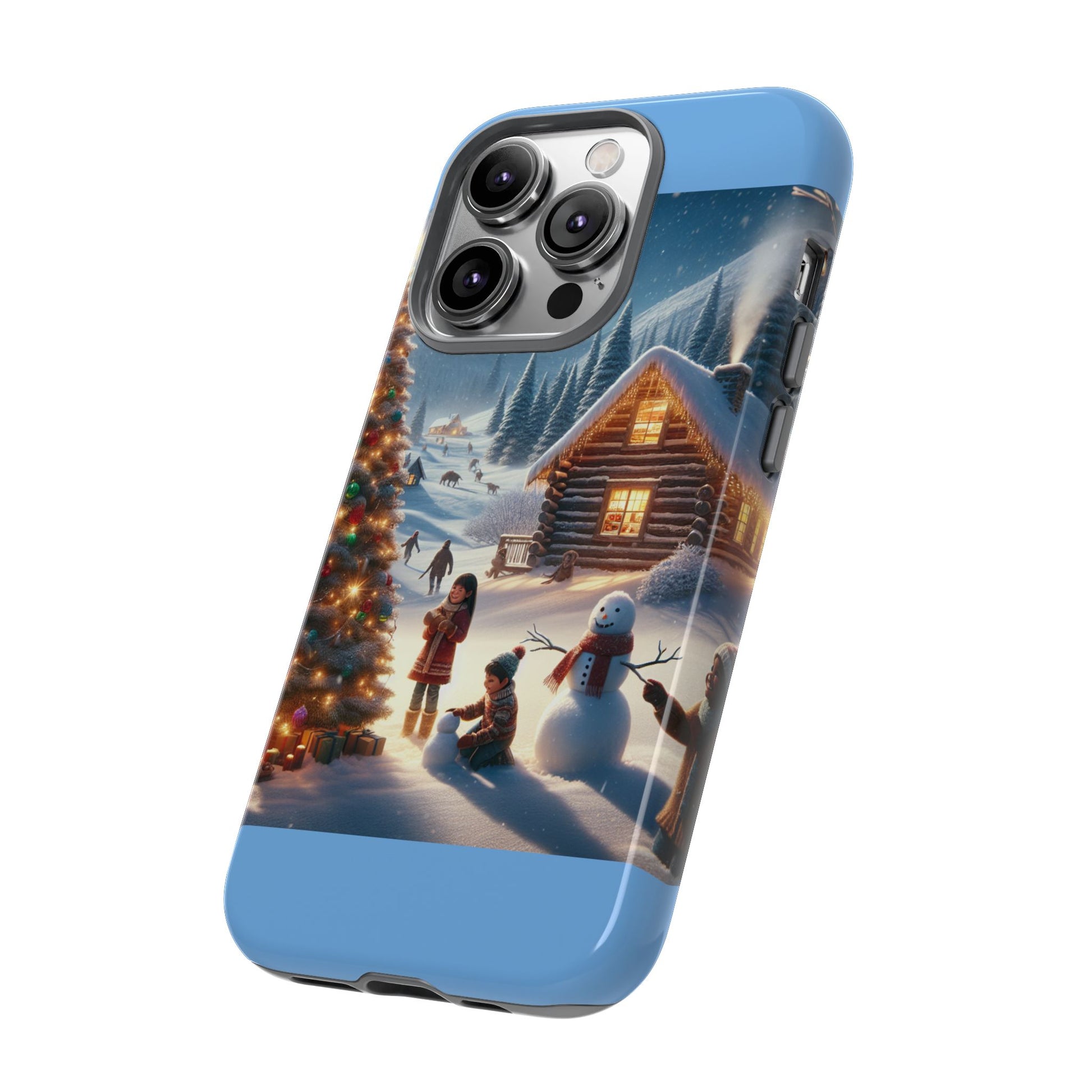 Winter Wonderland Phone Case, Holiday Gift for Him/Her, Cute Christmas Phone Cover, Unique Winter Scene Case, Festive Tech Accessories