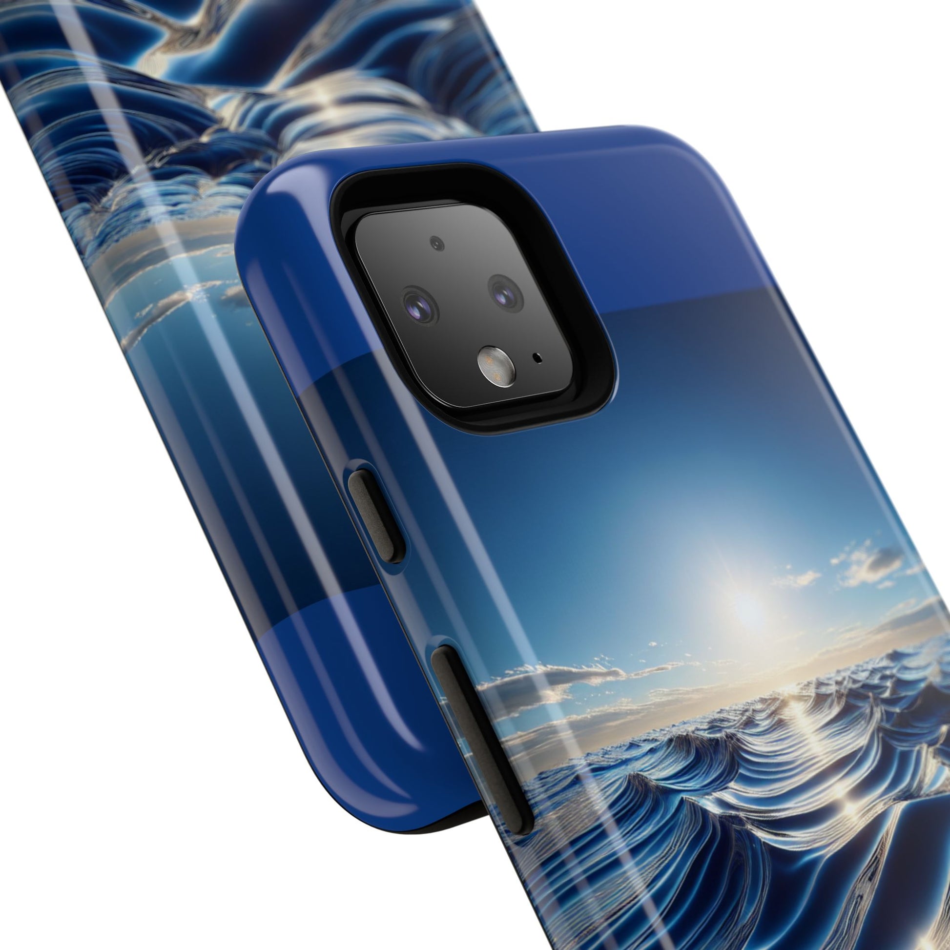 Ocean Wave Phone Case, Tough Phone Cover, Stylish Cell Case, Gift for Beach Lovers, Customizable Phone Accessory