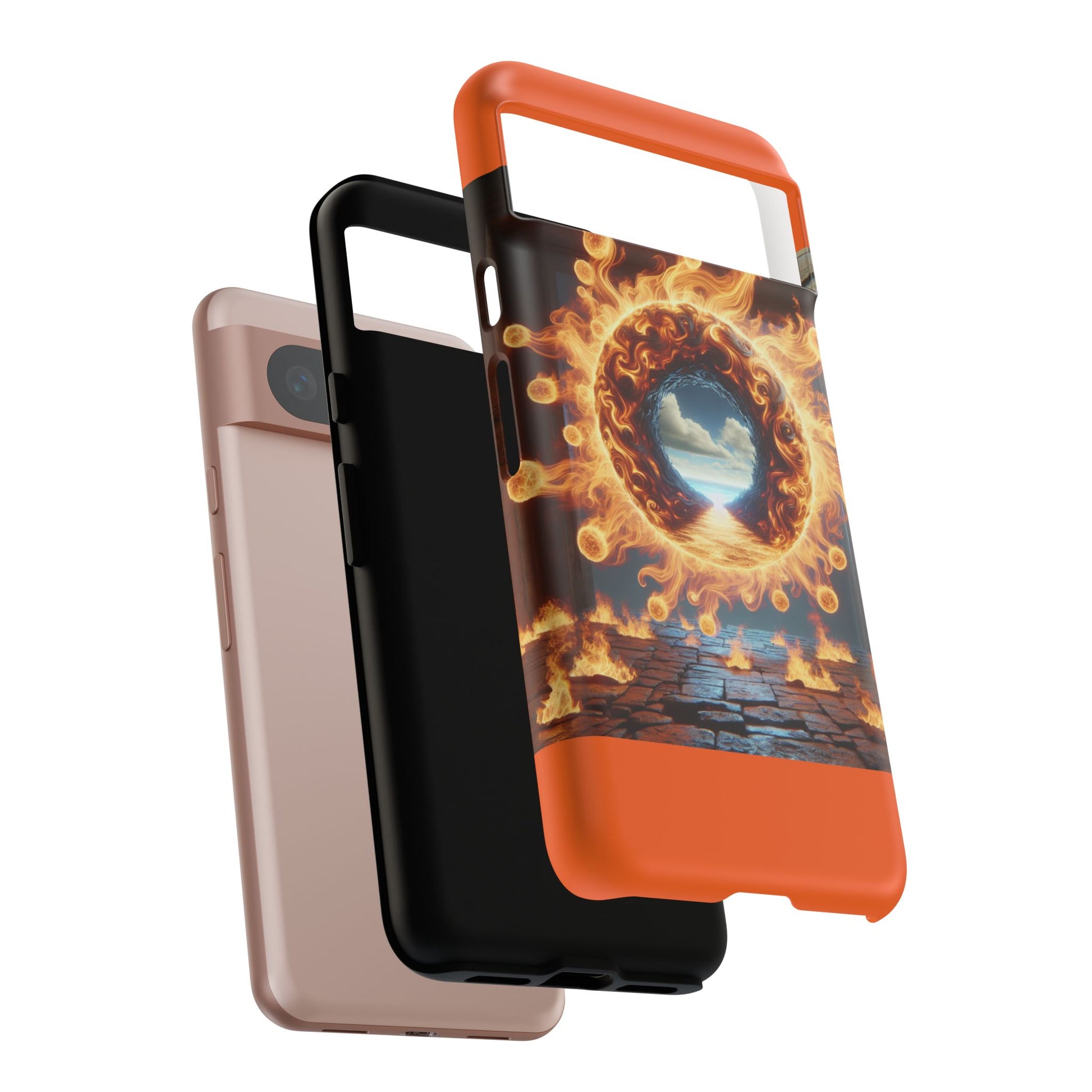 Vibrant Phone Case, Tough Cases for Gamers, Fire Element Phone Cover, Unique Protector, Game Lover Gifts